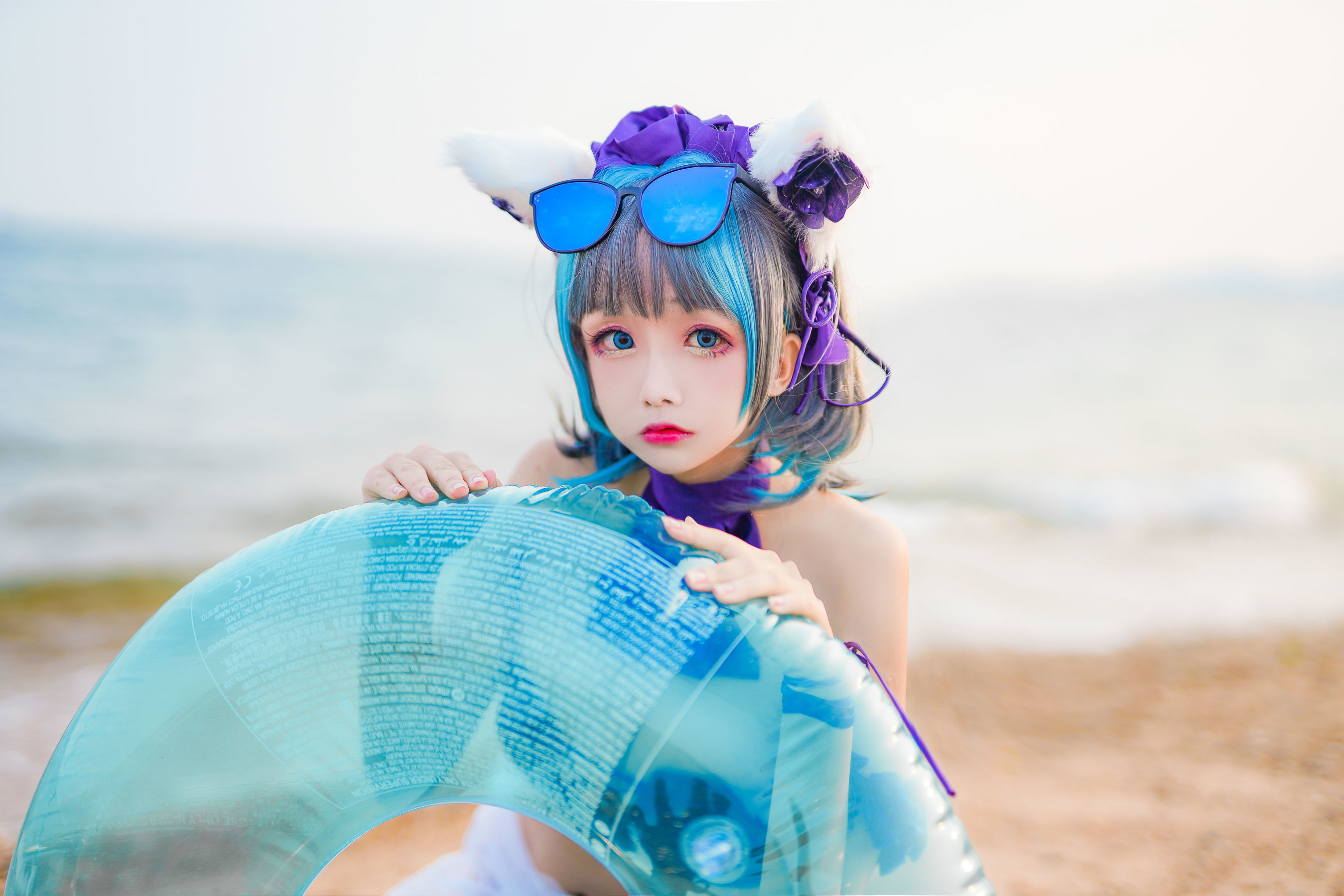 COS福利] Cosplay日奈嬌 - 柴郡貓泳裝