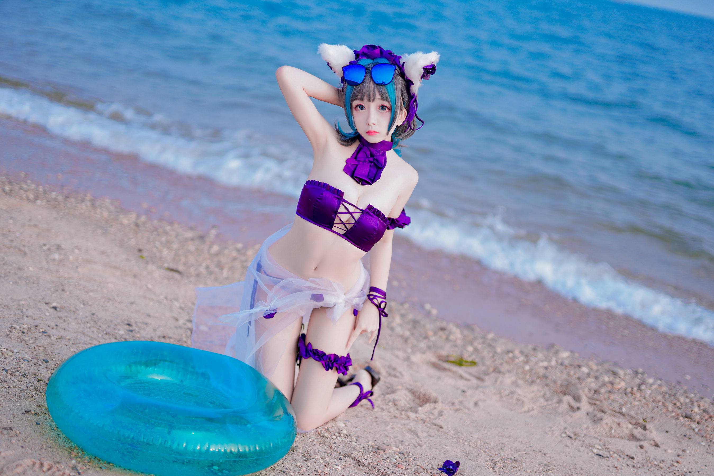 COS Welfare] Cosplay Ri Nai Jiao - Cheshire Cat Swimsuit