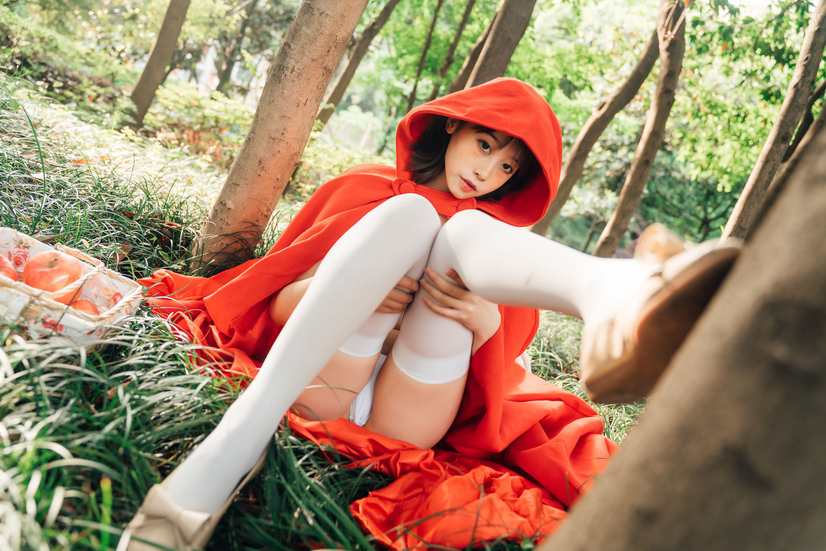COS福利] 萌妹奈汐醬nice - 大紅帽