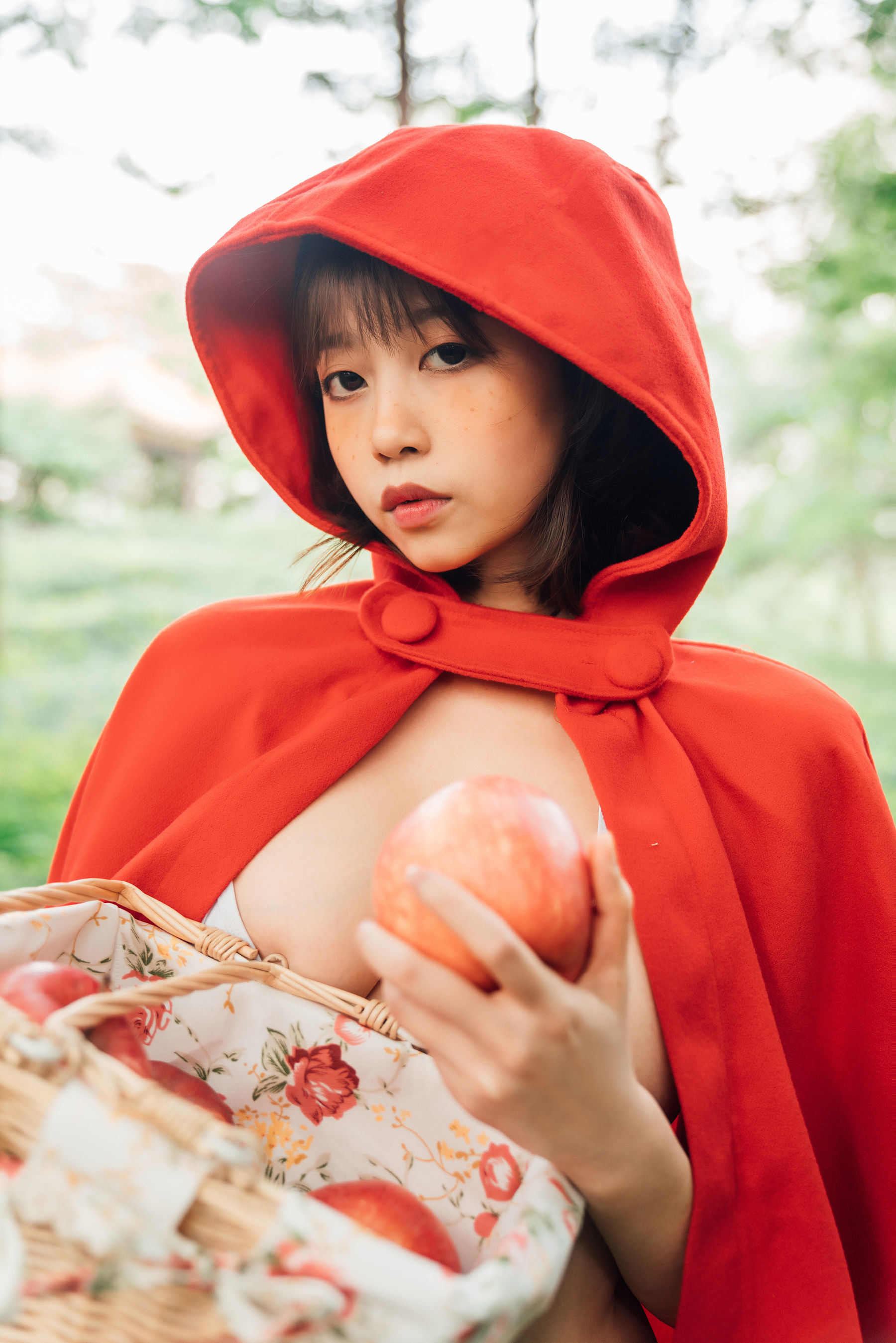 COS福利] 萌妹奈汐醬nice - 大紅帽