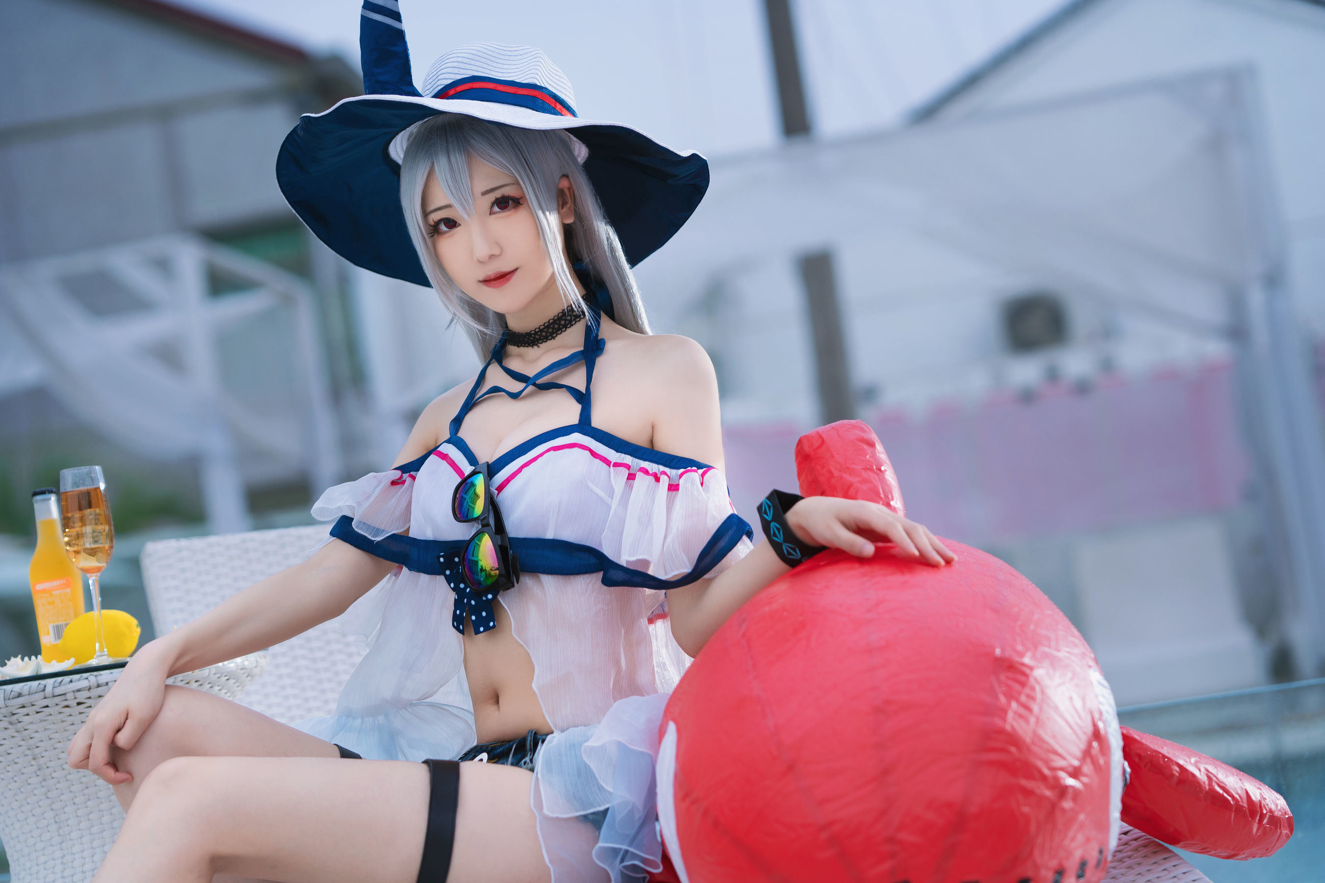 COS福利] 小姐姐彌音音ww - 明日方舟 斯卡蒂泳裝
