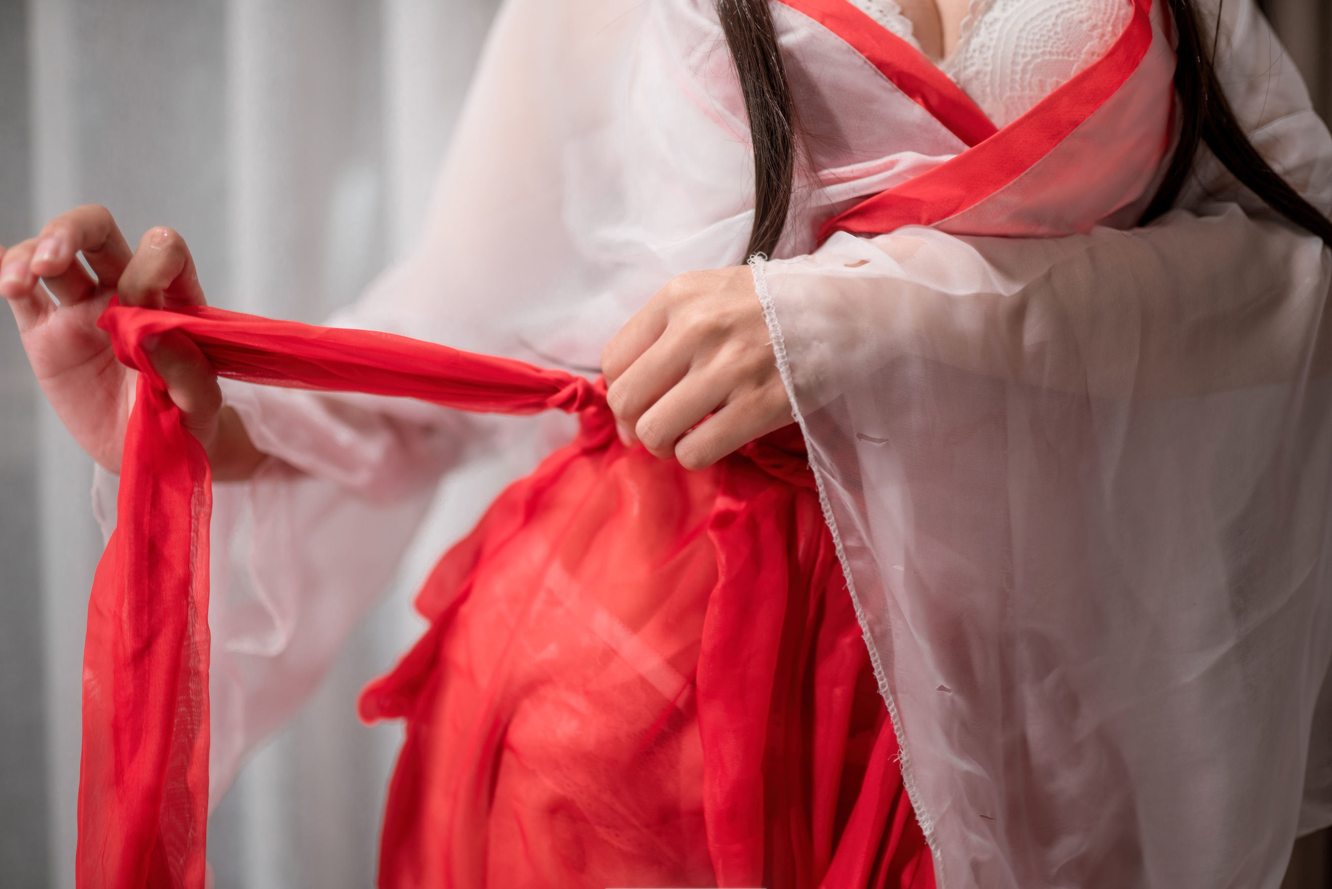 Chunmomo Transparent Miko cosplay 18+