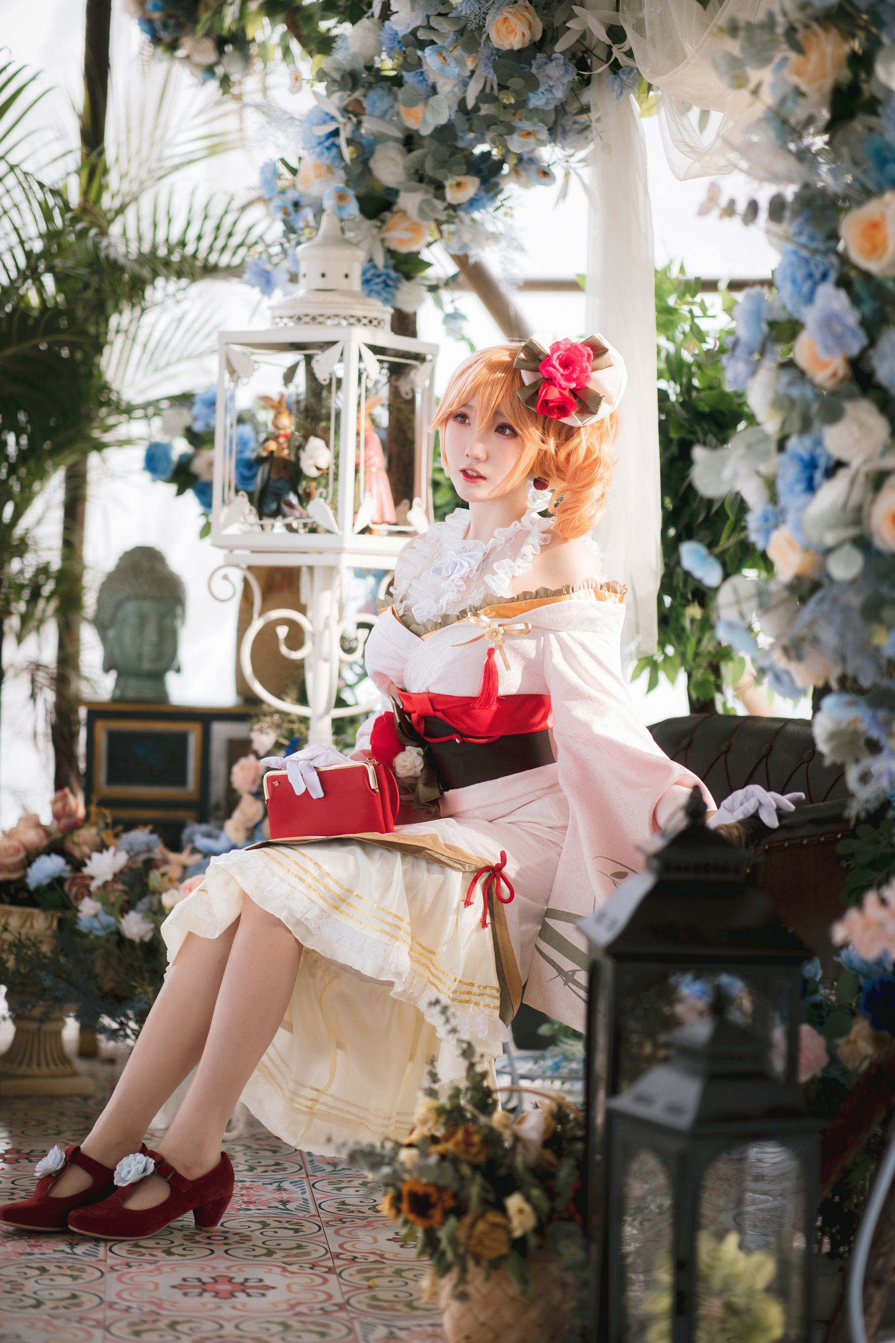 COS Phúc lợi] Coser Guaxi Jiang Phúc lợi - Azur Lane Richelieu Kimono