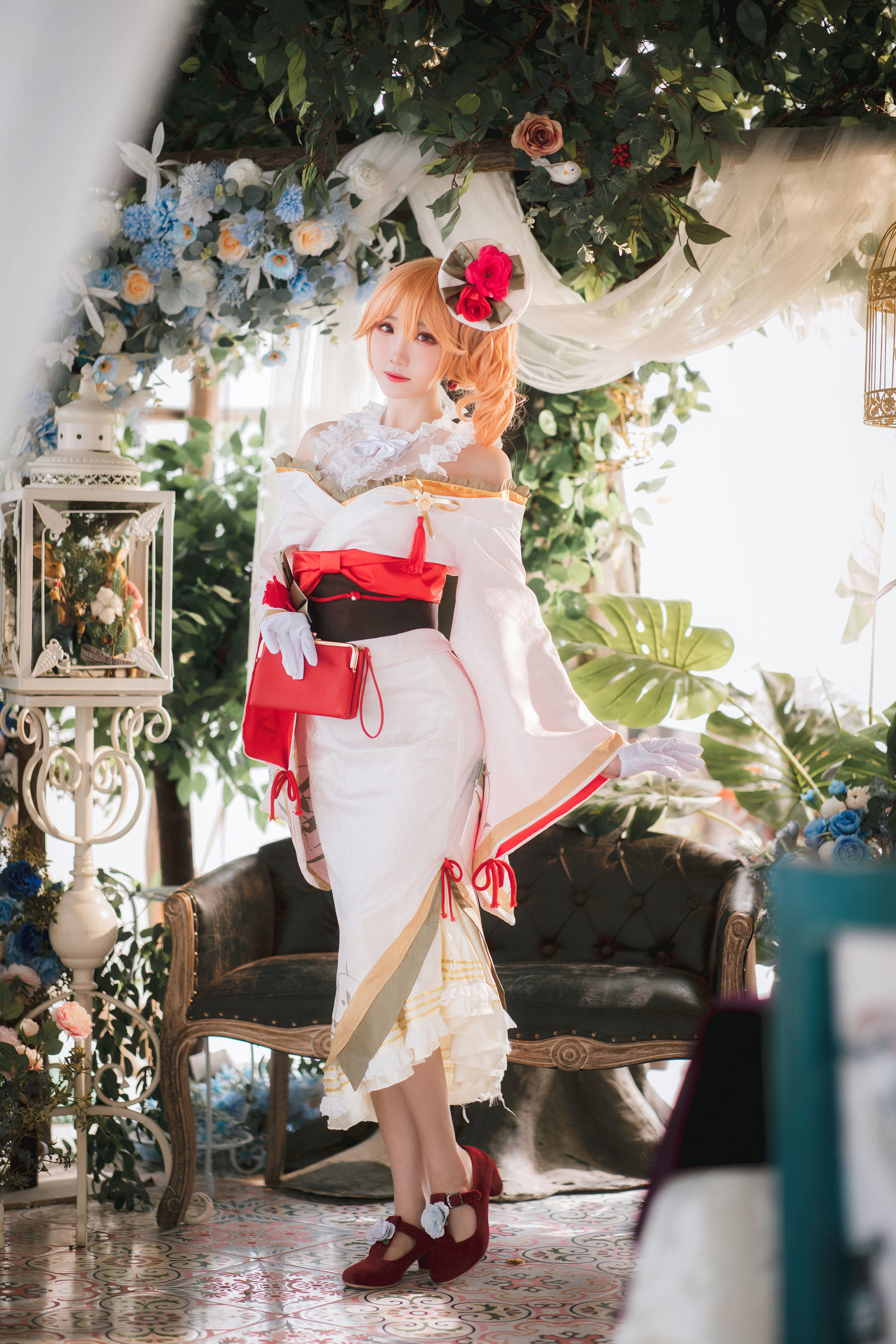 COS Phúc lợi] Coser Guaxi Jiang Phúc lợi - Azur Lane Richelieu Kimono
