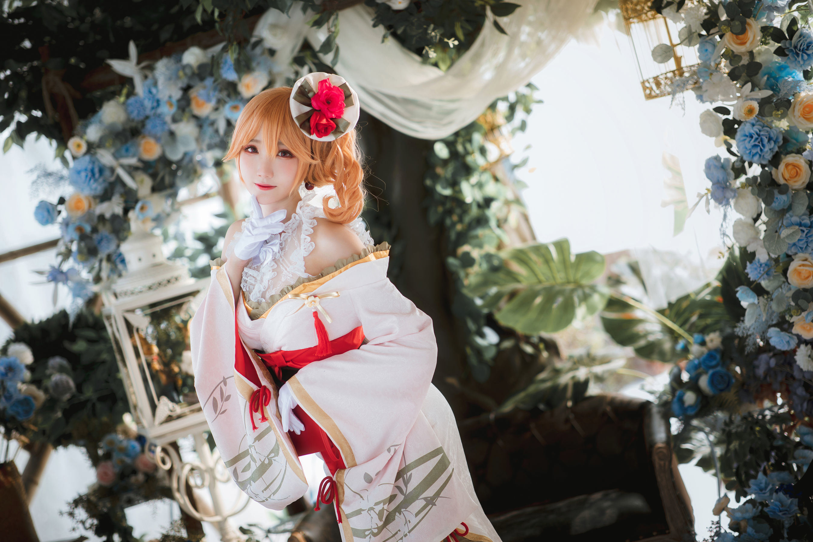 COS Phúc lợi] Coser Guaxi Jiang Phúc lợi - Azur Lane Richelieu Kimono