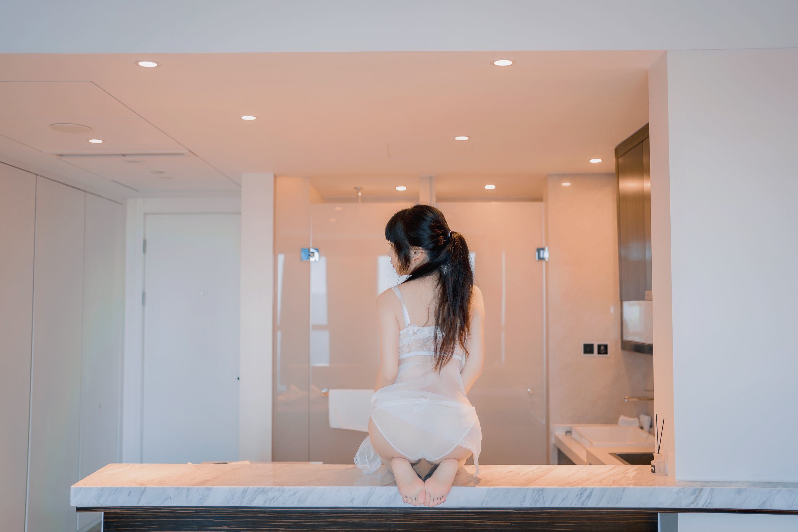 COS Phúc Lợi] usejan - Áo ngủ voan mỏng