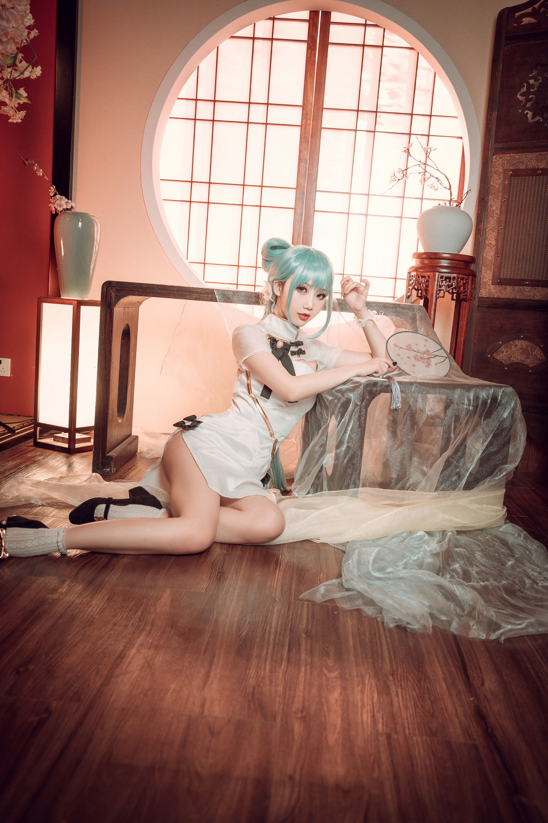 COS福利] 可愛人氣Coser麵餅仙兒 - 初音旗袍