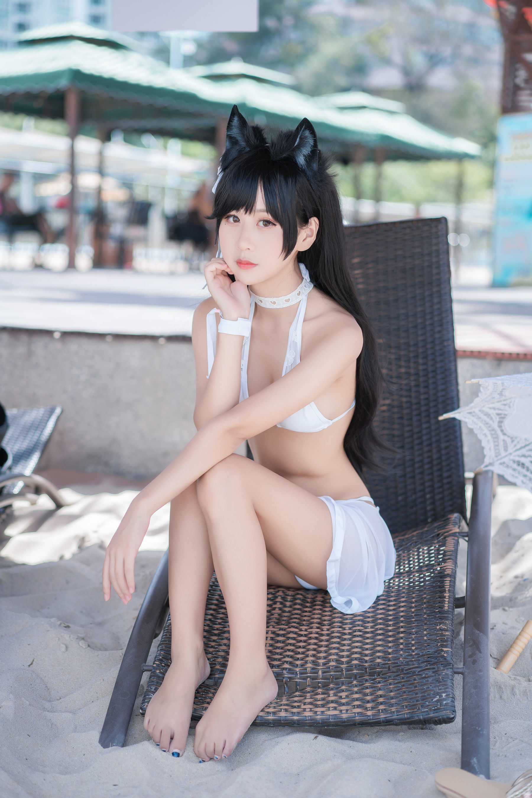 COS Welfare] Sunny Beautiful Girl Meng Ya Er o0 - Atago Swimsuit