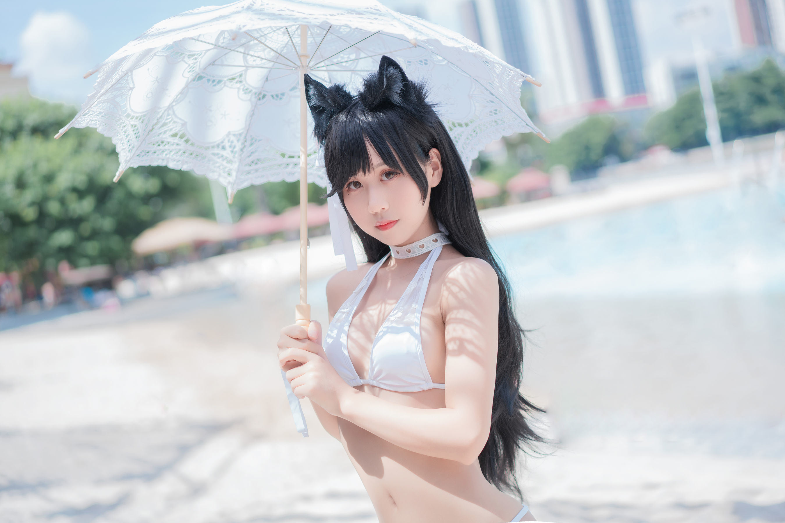 COS Welfare] Sunny Beautiful Girl Meng Ya Er o0 - Atago Swimsuit