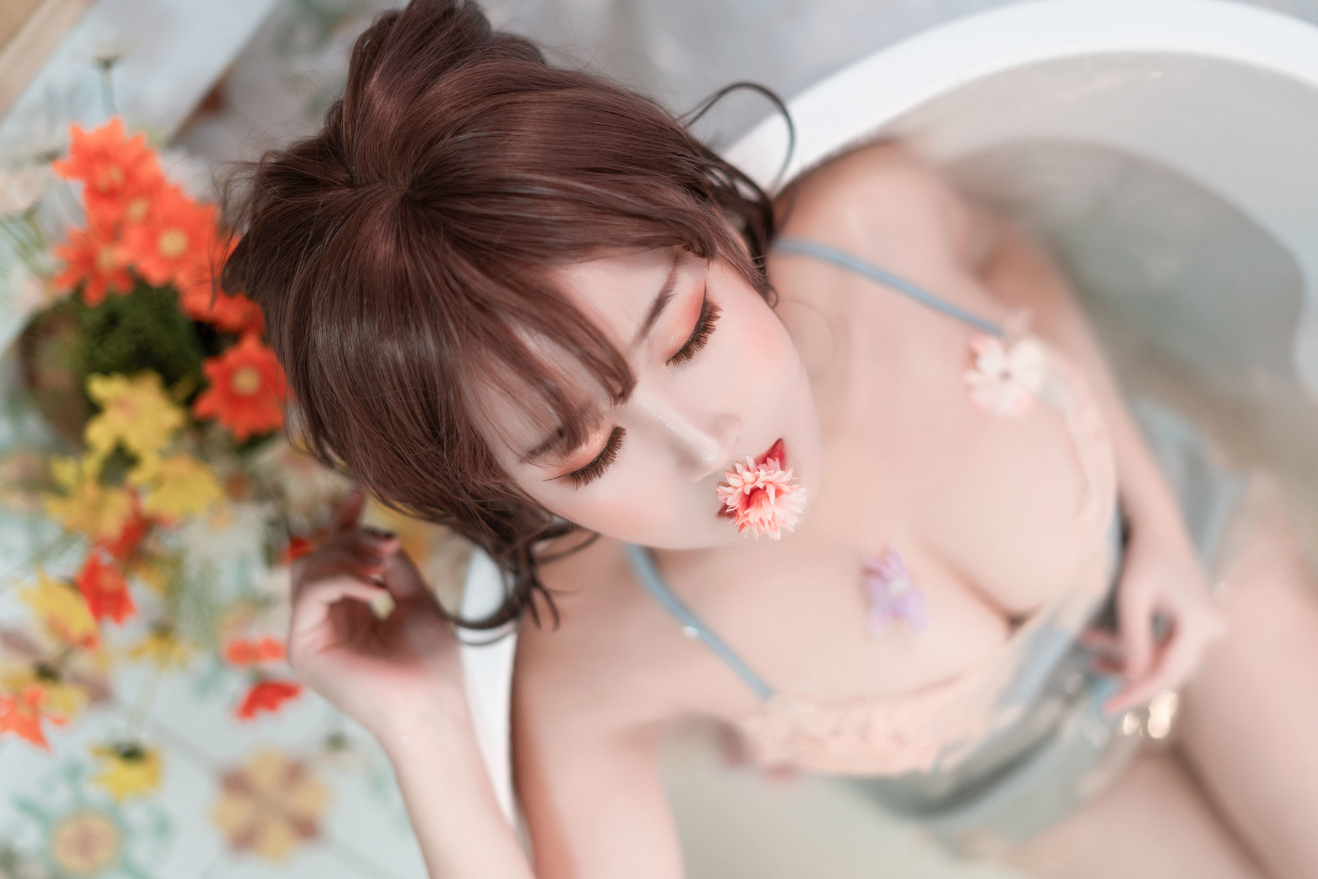 COS福利] 微博妹子三度_69 - 藍睡裙