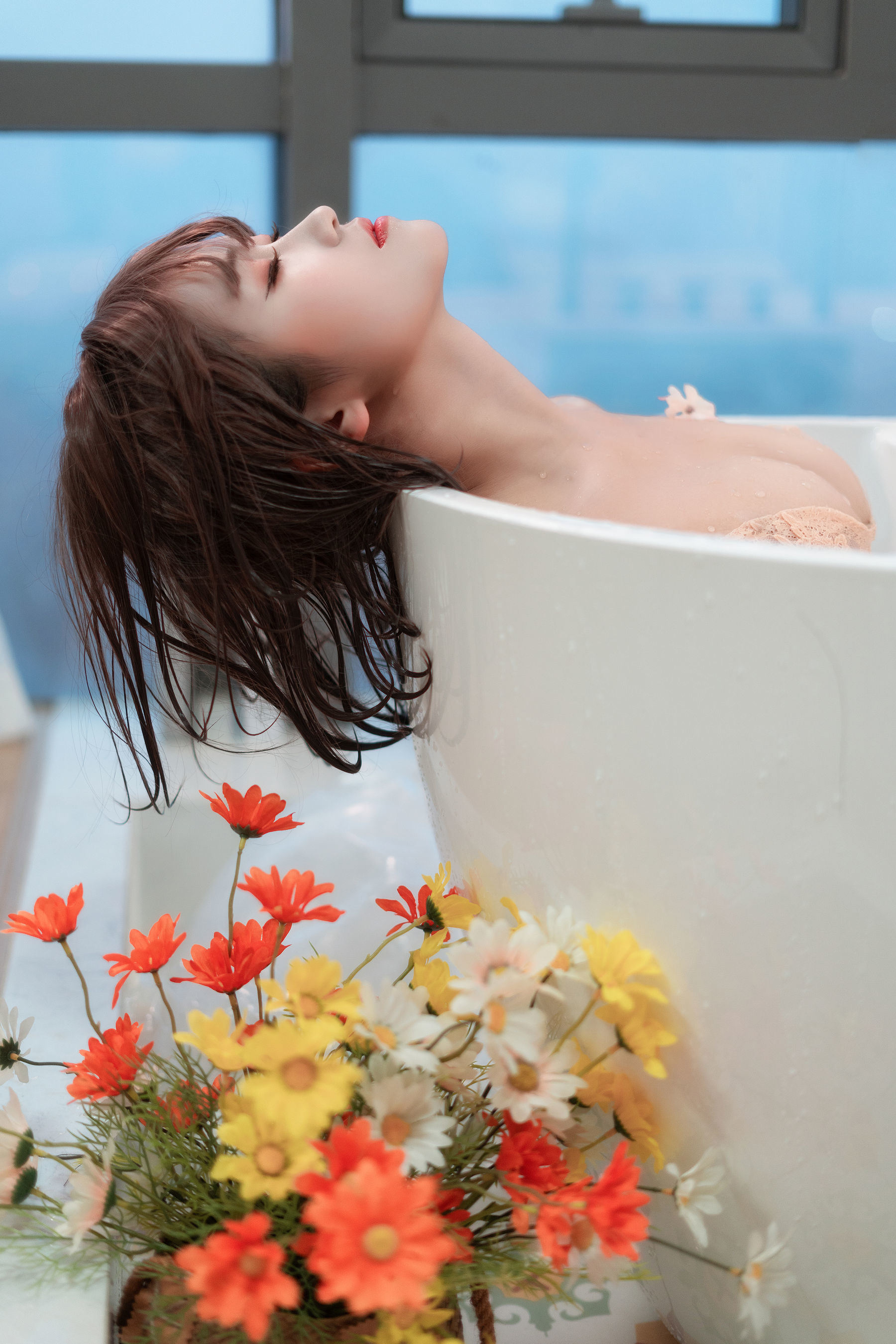 COS Welfare] Weibo Meizi San Du_69 - Blue Sleeping Skirt