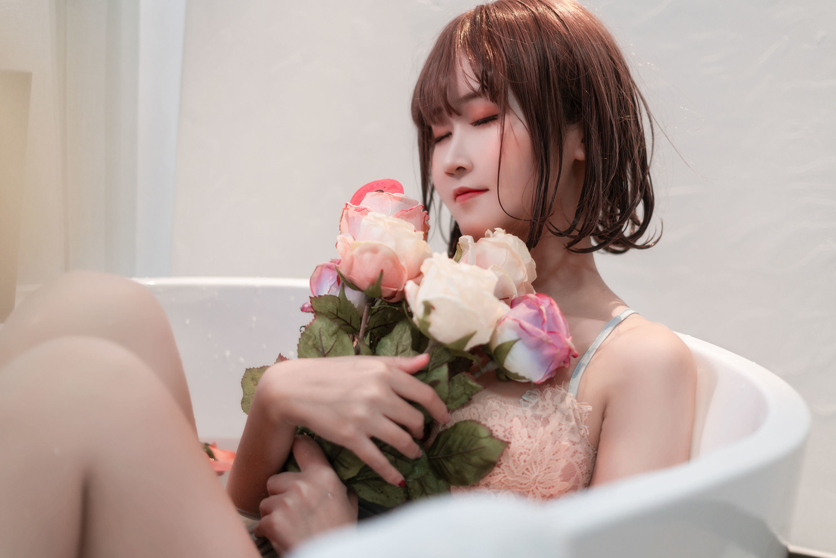 COS Welfare] Weibo Meizi San Du_69 - Blue Sleeping Skirt