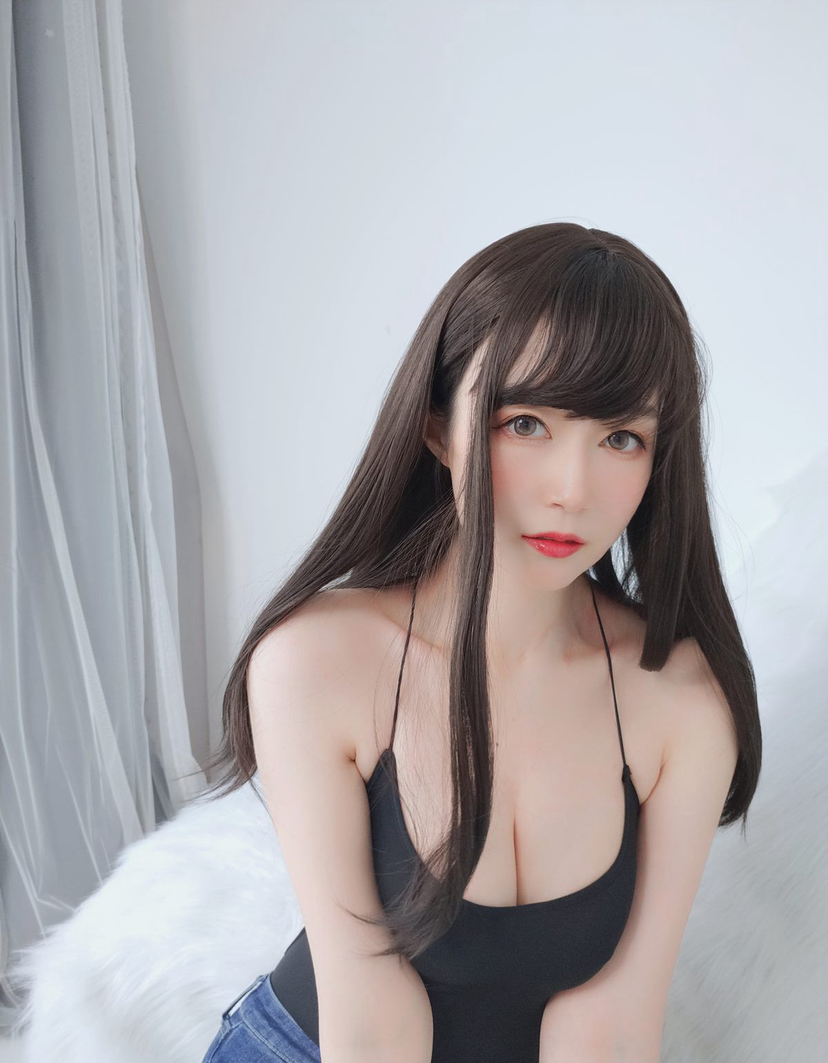 Bạch Ngân 81 quyến rũ cosplay cám dỗ da trắng mịn ngực trần quần jeans bó sát siêu dâm mông vút đẹp mông.