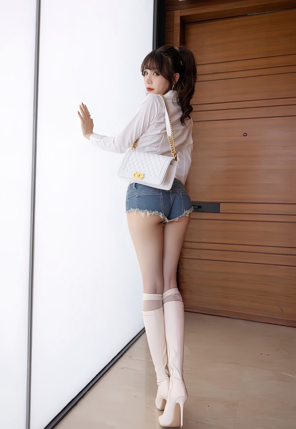 Chí Chí Booty phong tao, quần short ngắn quyến rũ, tất trắng lớn, chân đẹp, bàn chân ngọc, ngực.
