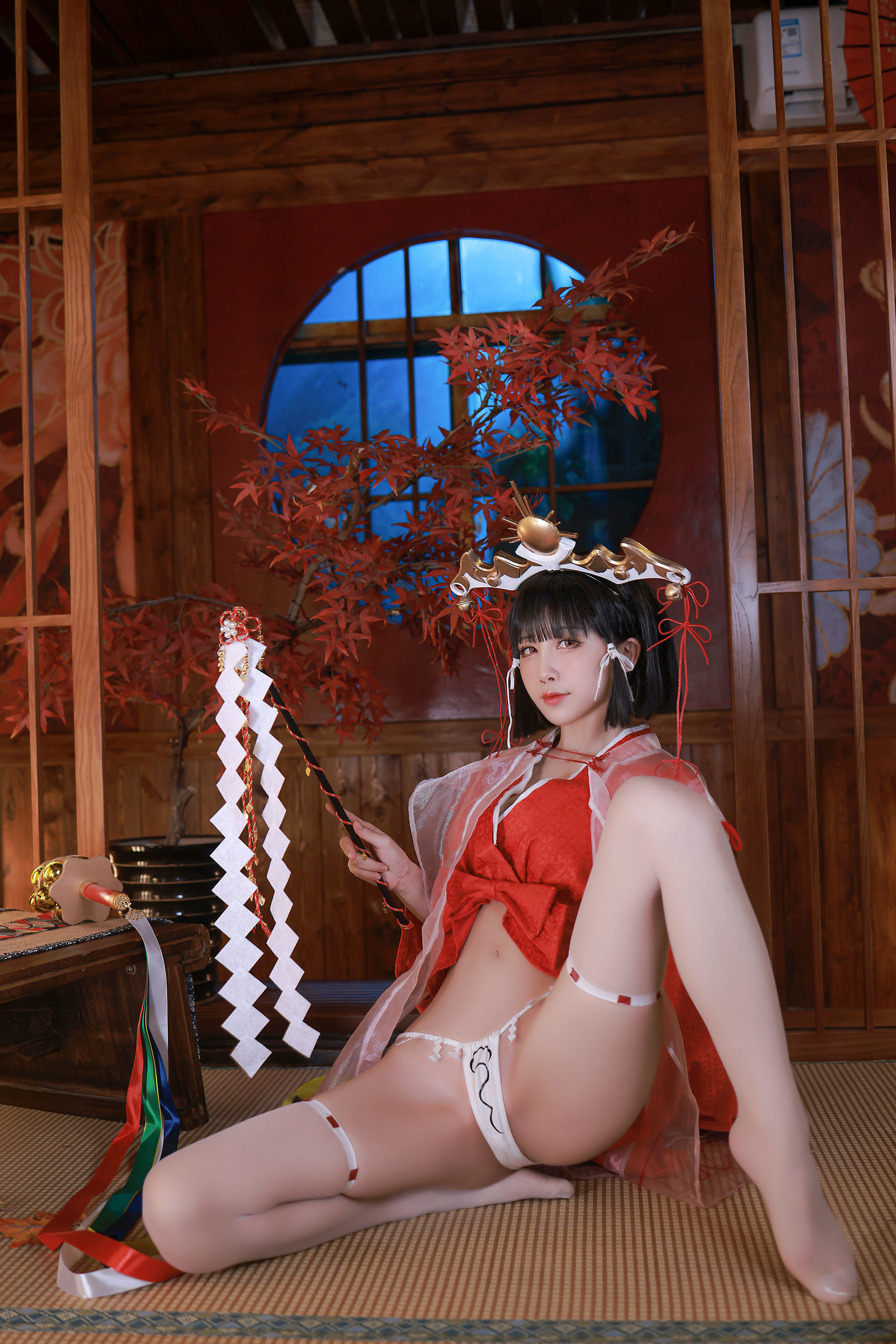 COS福利] 動漫博主水淼阿庫亞 - 黑獸 輝夜巫女