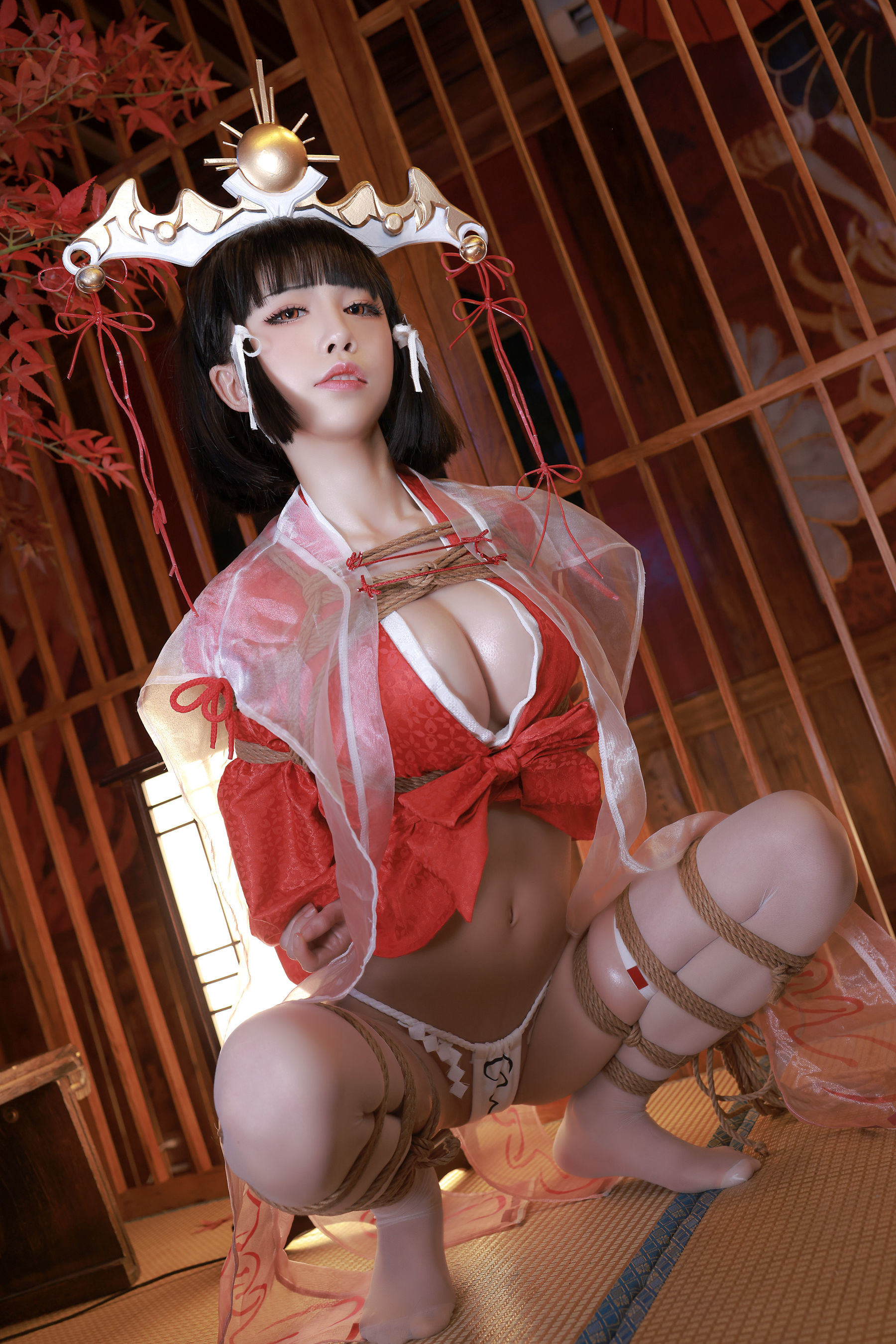 COS Phúc lợi] Blogger anime Shui Miao Aqua - Hắc Thú Kaguya Vu Nữ