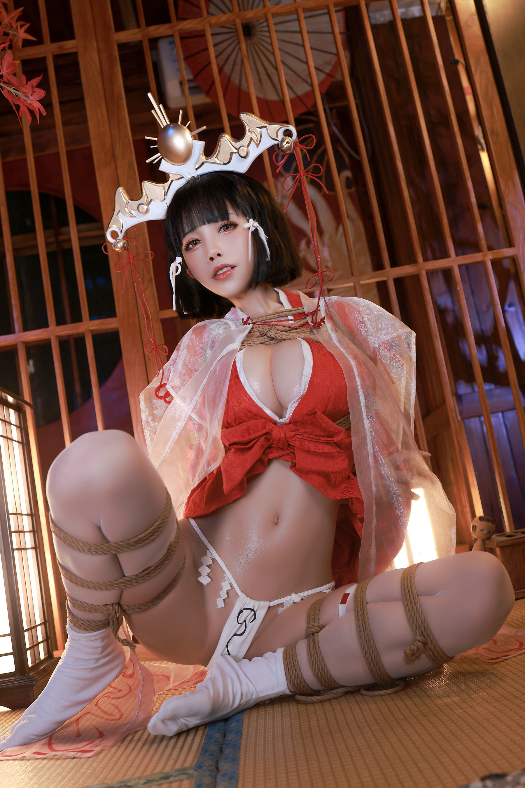 COS Phúc lợi] Blogger anime Shui Miao Aqua - Hắc Thú Kaguya Vu Nữ