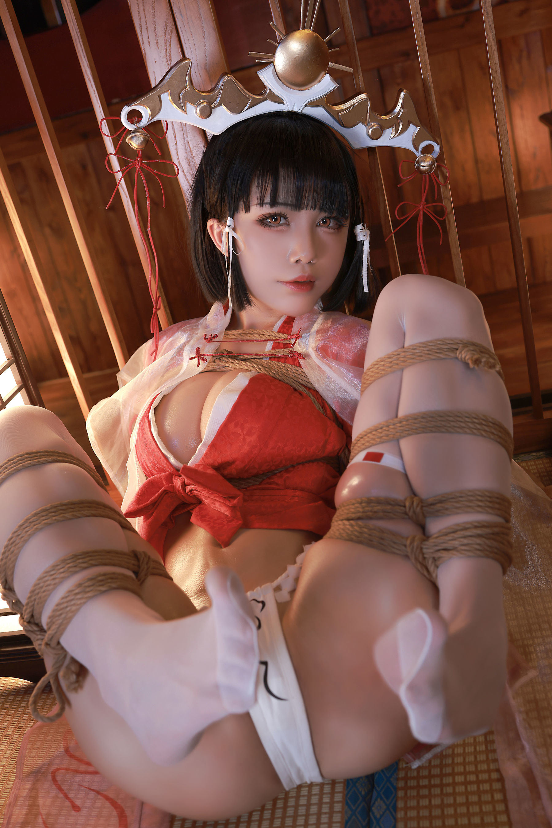 COS Phúc lợi] Blogger anime Shui Miao Aqua - Hắc Thú Kaguya Vu Nữ