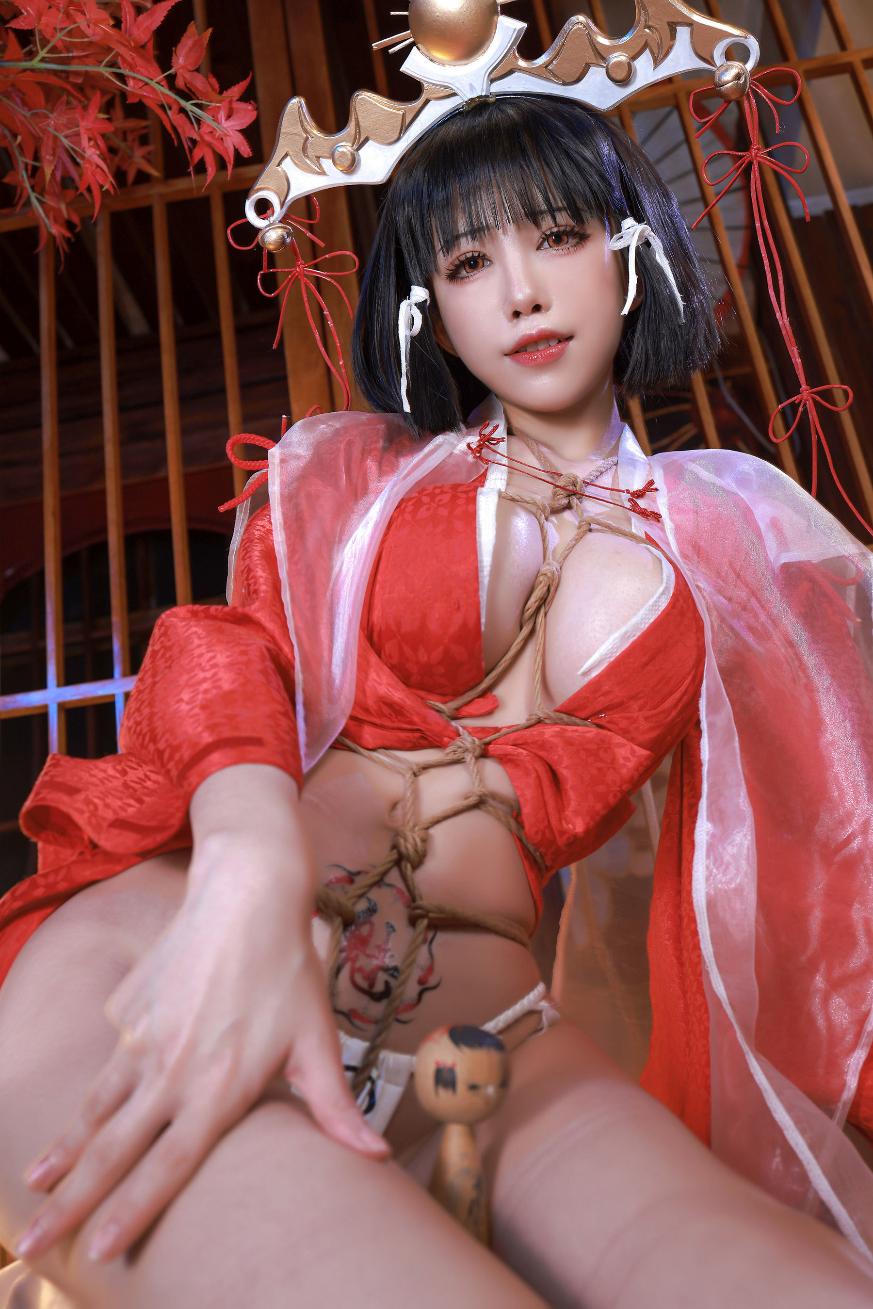 COS Phúc lợi] Blogger anime Shui Miao Aqua - Hắc Thú Kaguya Vu Nữ