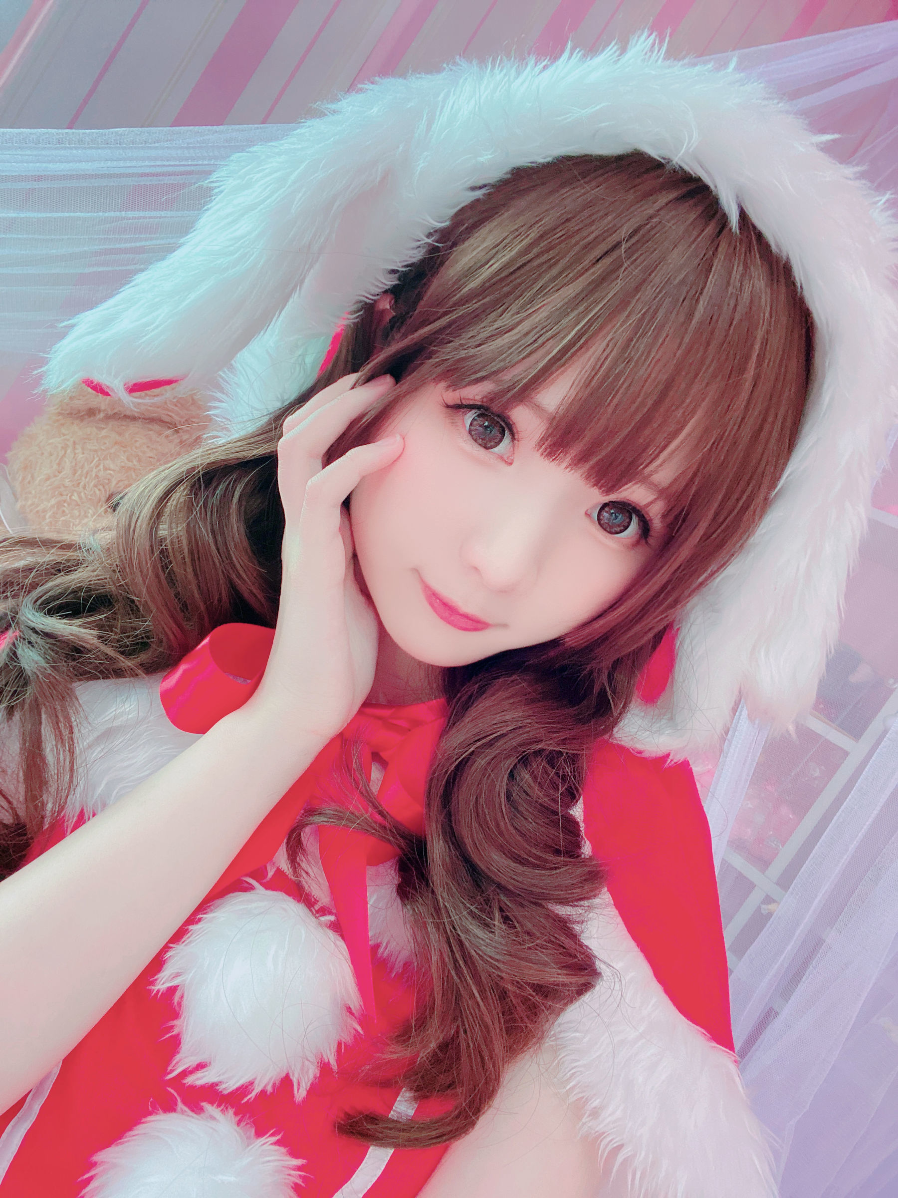 COS Phúc Lợi] Cô gái Weibo Sương Nguyệt Shimo - Thỏ Giáng Sinh