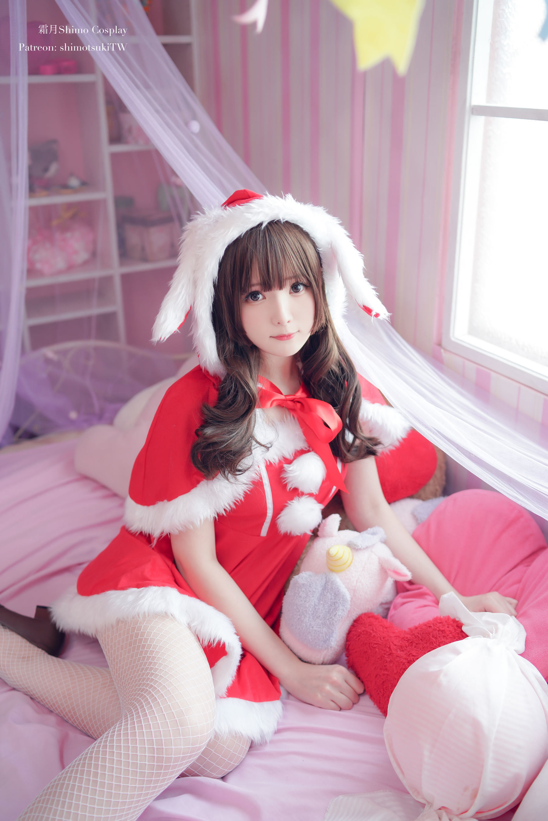 COS Phúc Lợi] Cô gái Weibo Sương Nguyệt Shimo - Thỏ Giáng Sinh