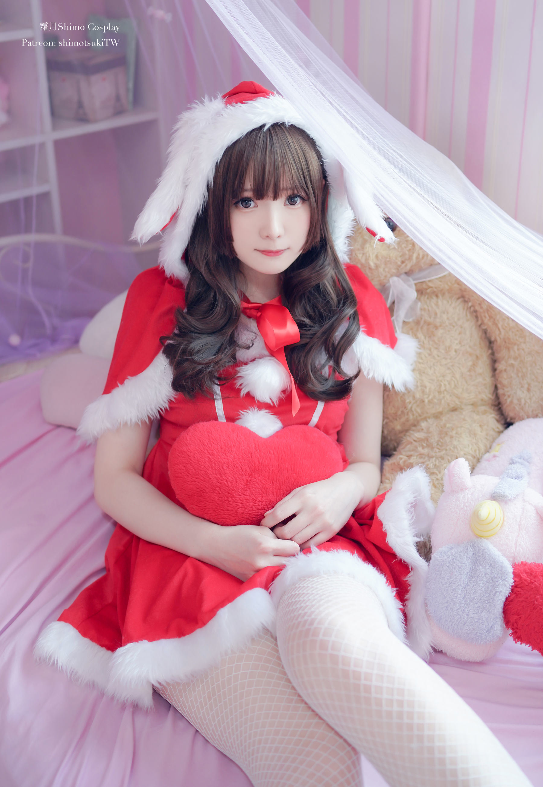 COS Phúc Lợi] Cô gái Weibo Sương Nguyệt Shimo - Thỏ Giáng Sinh