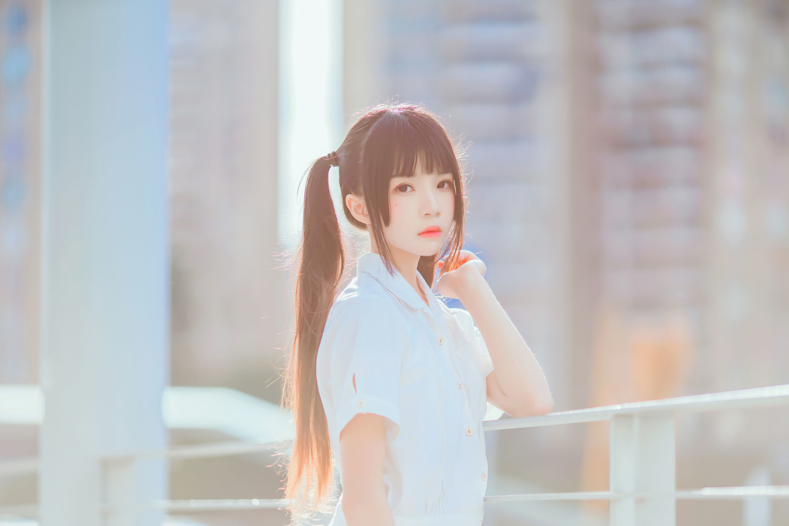 COS福利] 櫻桃喵 - 少女之淺色系