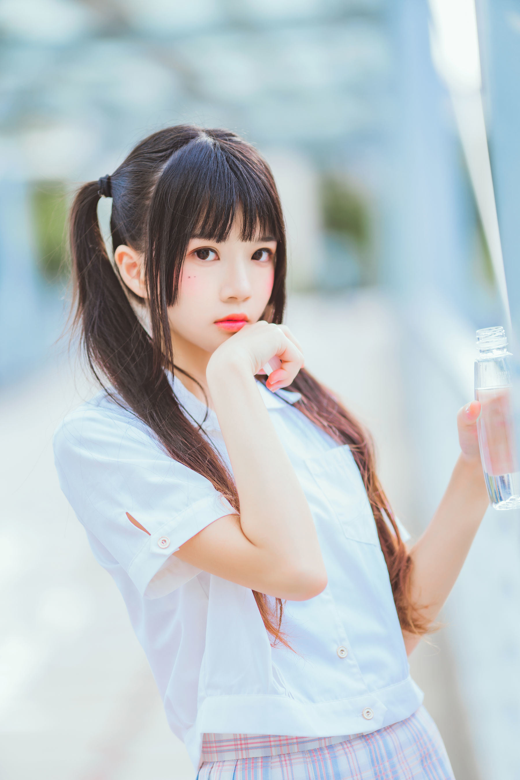 COS福利] 櫻桃喵 - 少女之淺色系