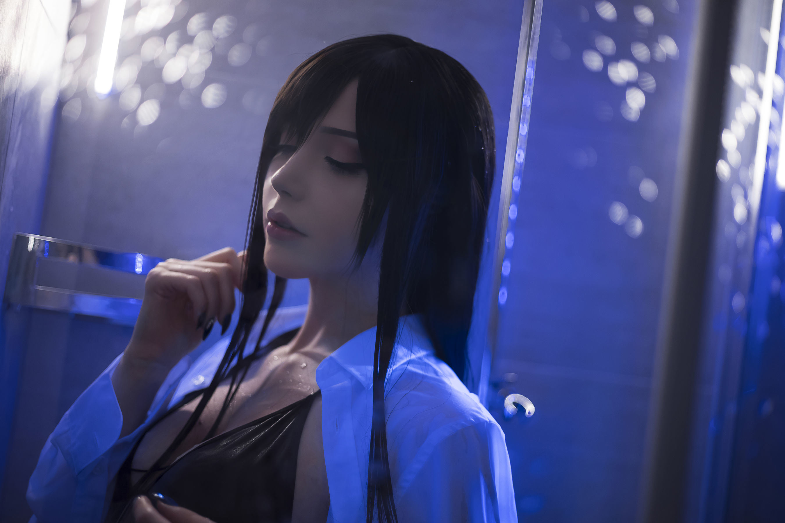 COS ผลประโยชน์] สาวสวยจากต่างประเทศ SayaTheFox - การยั่วเย้าในห้องน้ำ