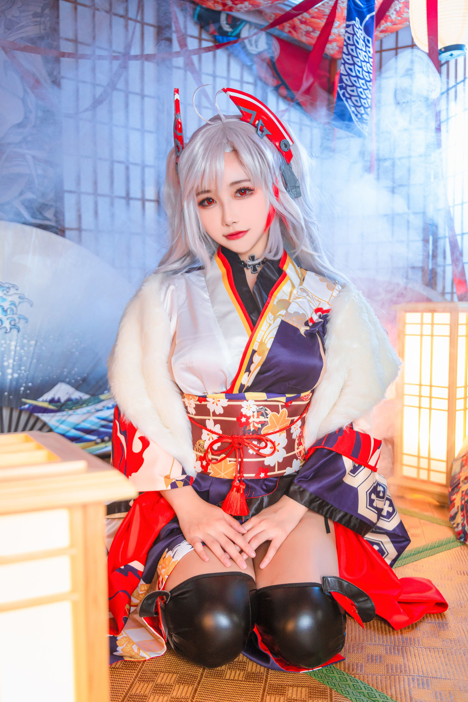 COS福利] 微博妹子Momoko葵葵 - 歐根之和服