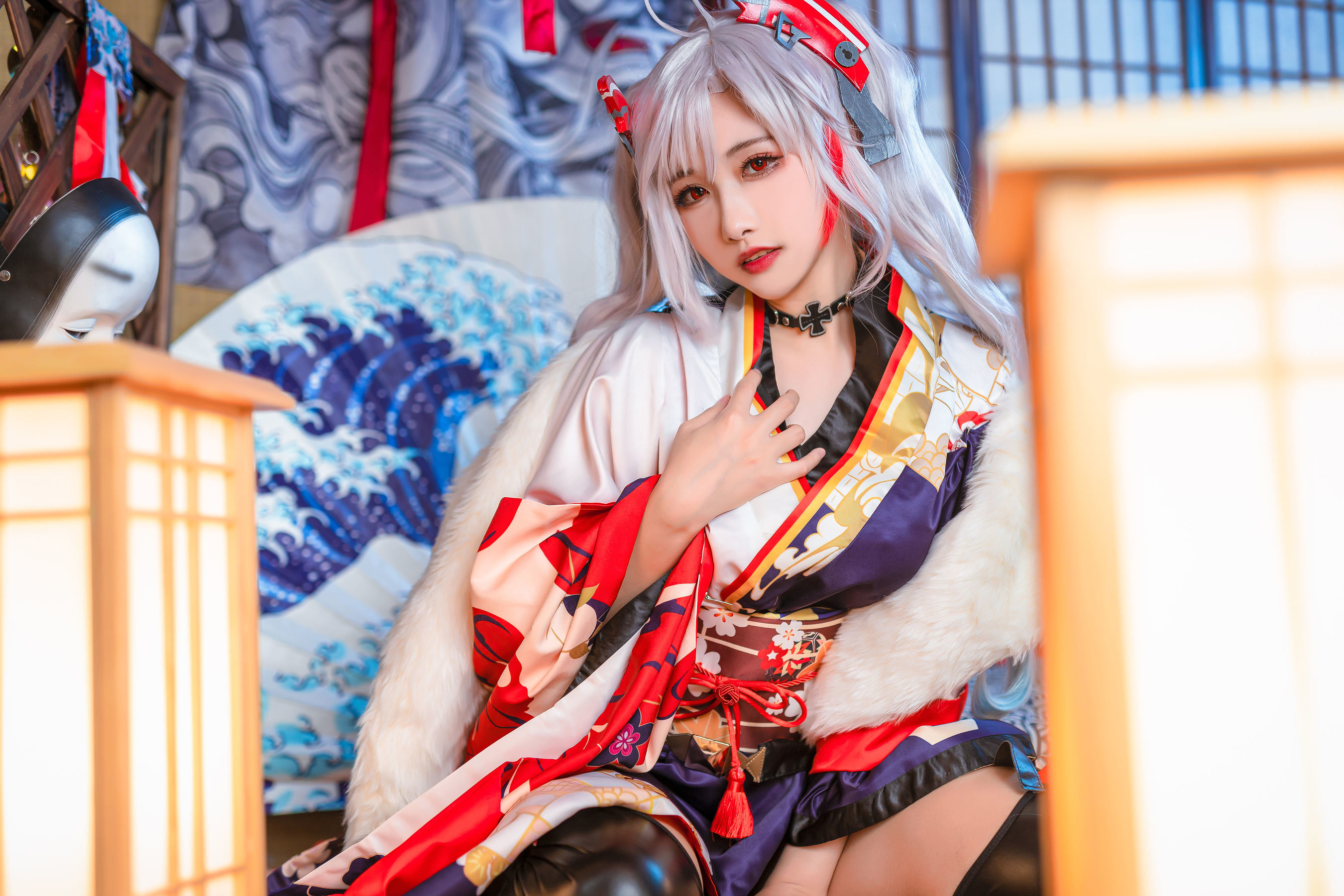 COS福利] 微博妹子Momoko葵葵 - 歐根之和服