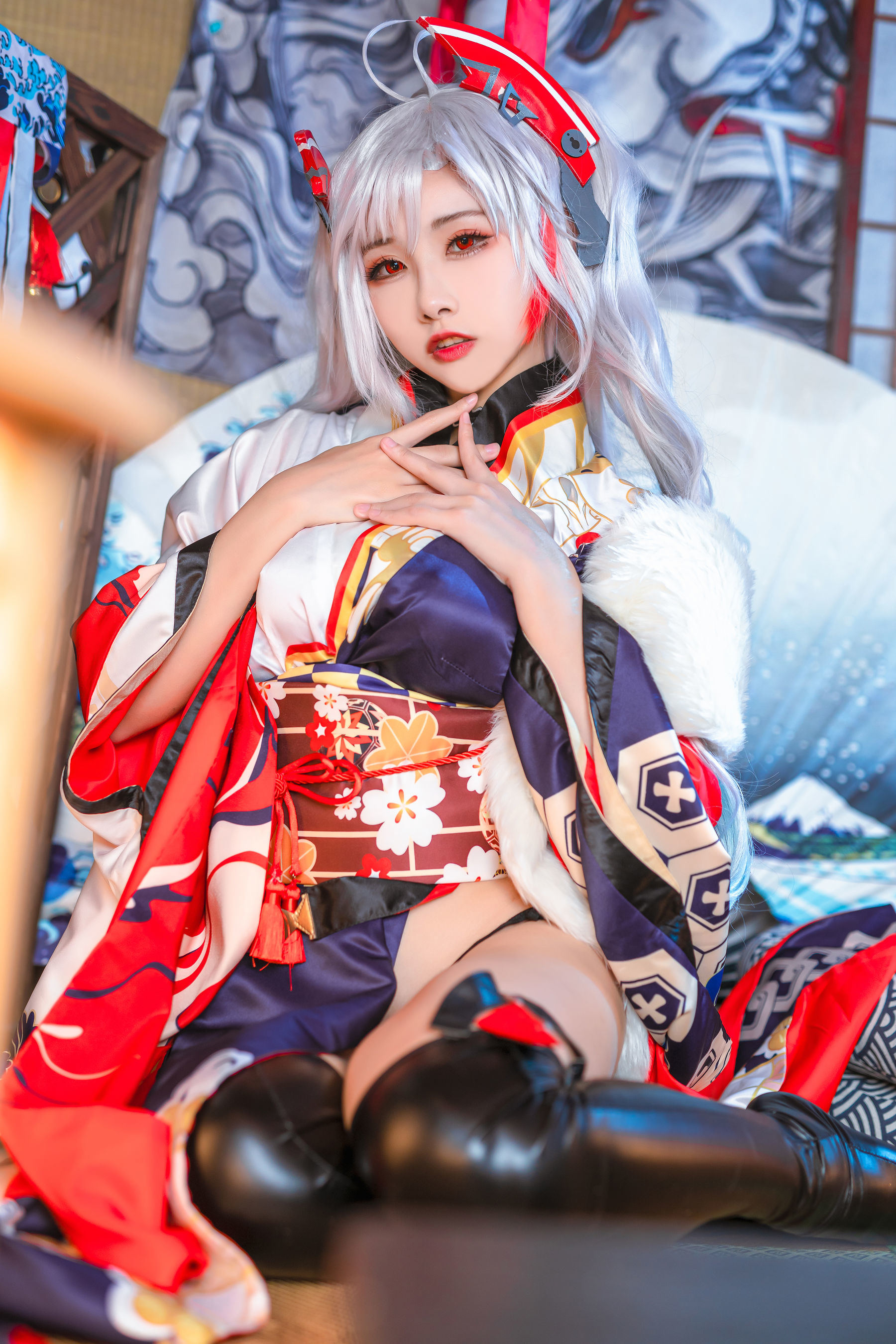 COS福利] 微博妹子Momoko葵葵 - 歐根之和服