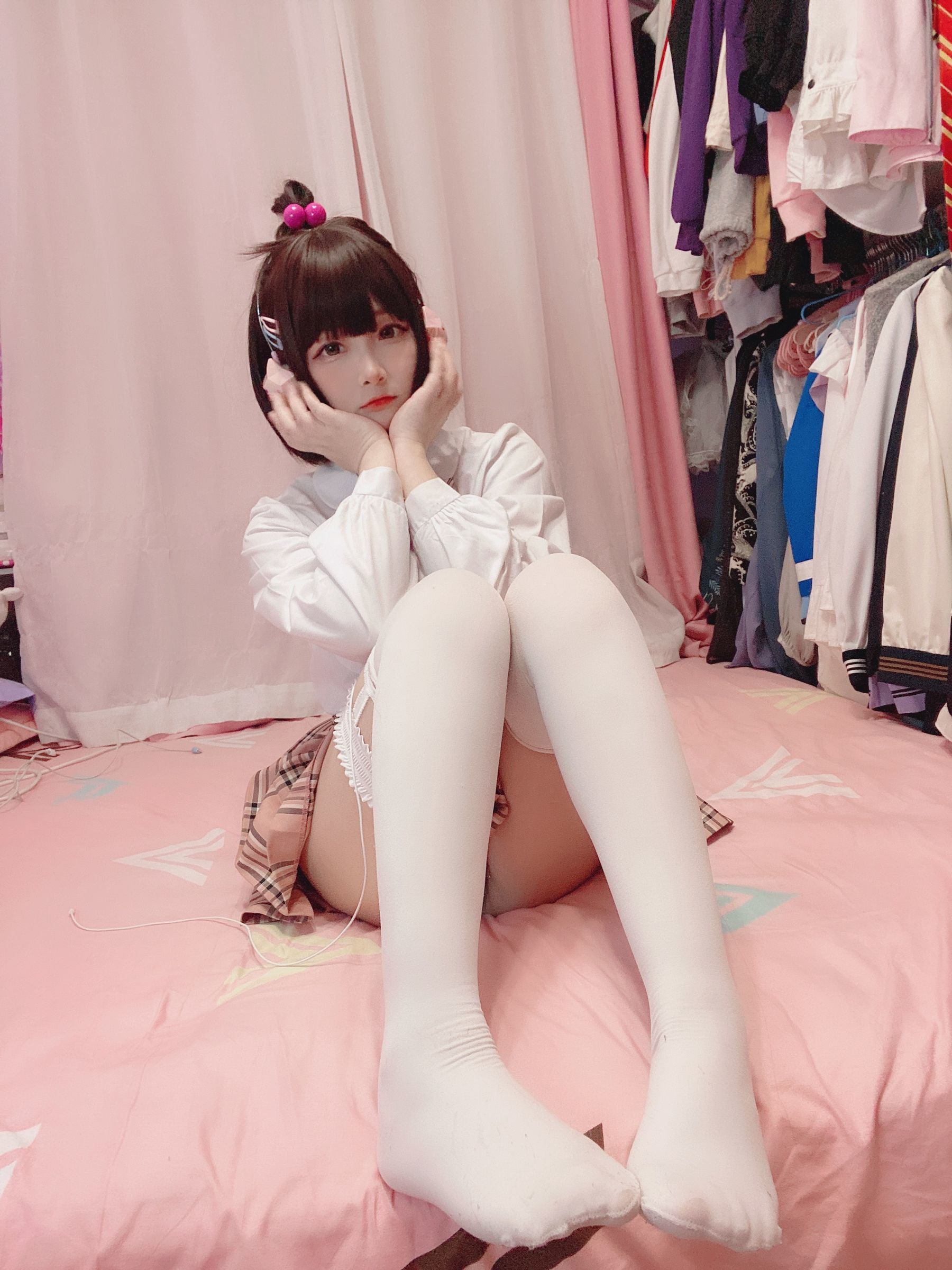 Cosplay Welfare] 2D Beauty Furukawa Kagura - White Silk JK