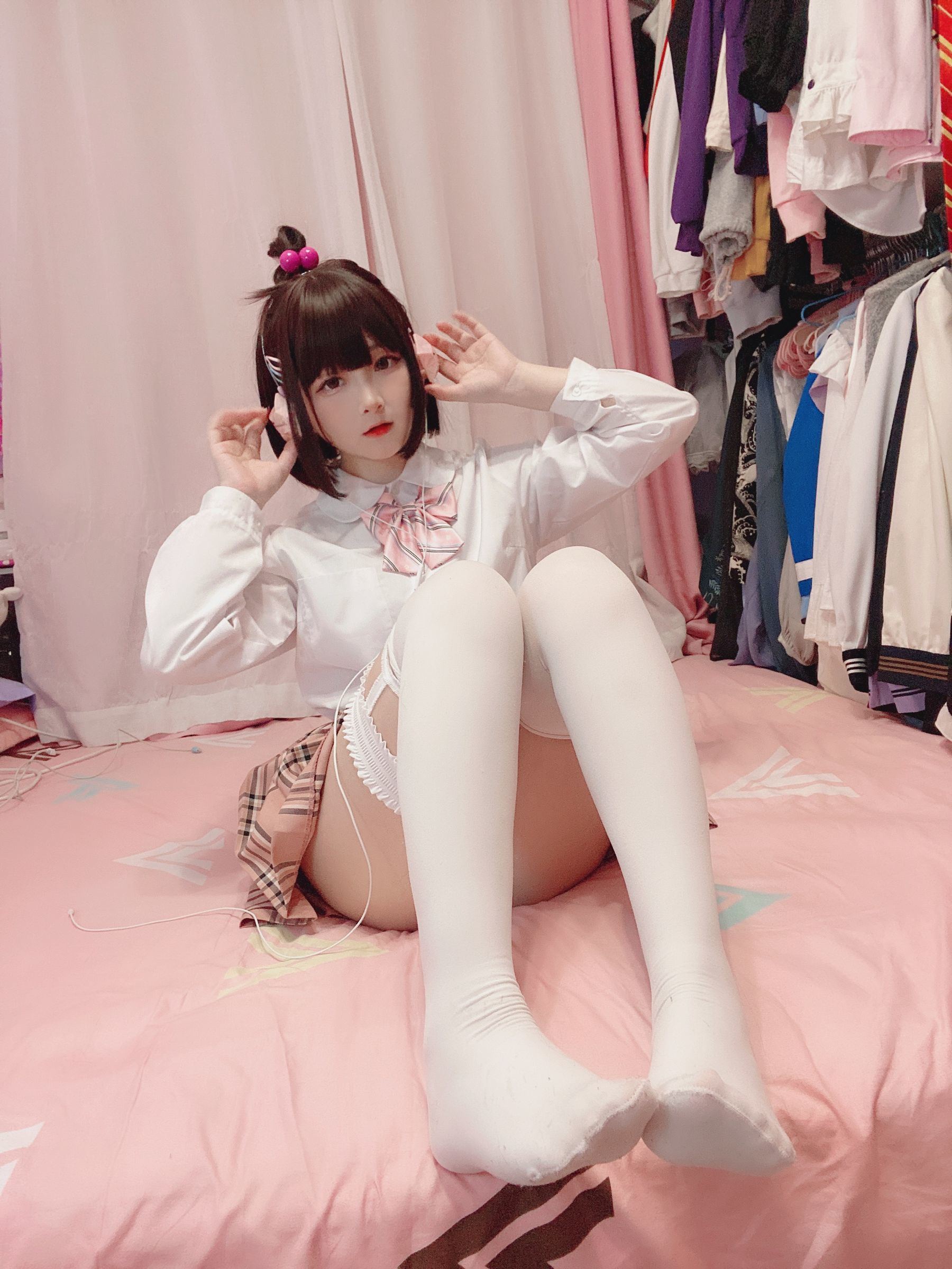 Cosplay Welfare] 2D Beauty Furukawa Kagura - White Silk JK