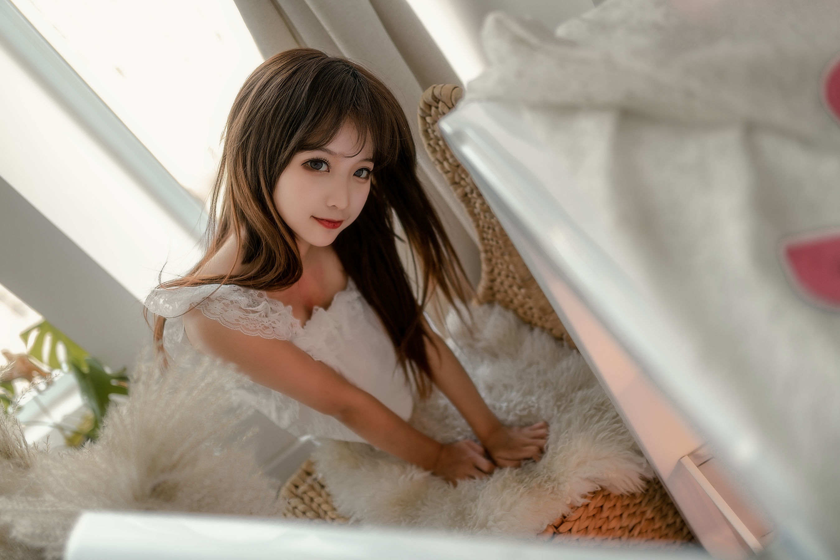 COS Welfare] Anime Blogger Chun Mo Mo - Elephant White Pajamas