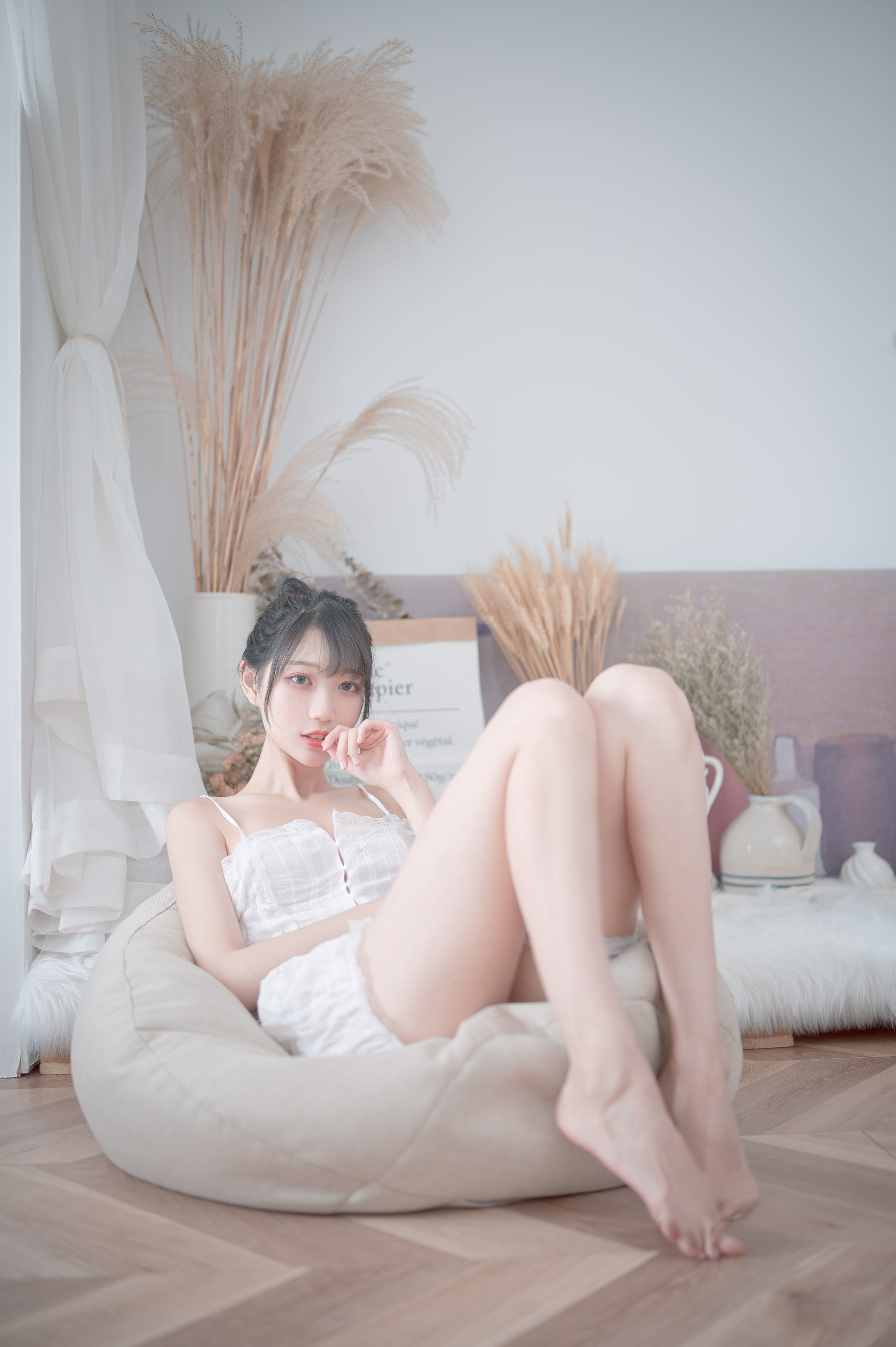 COS福利] 周叽是可愛兔兔 - 白色睡衣