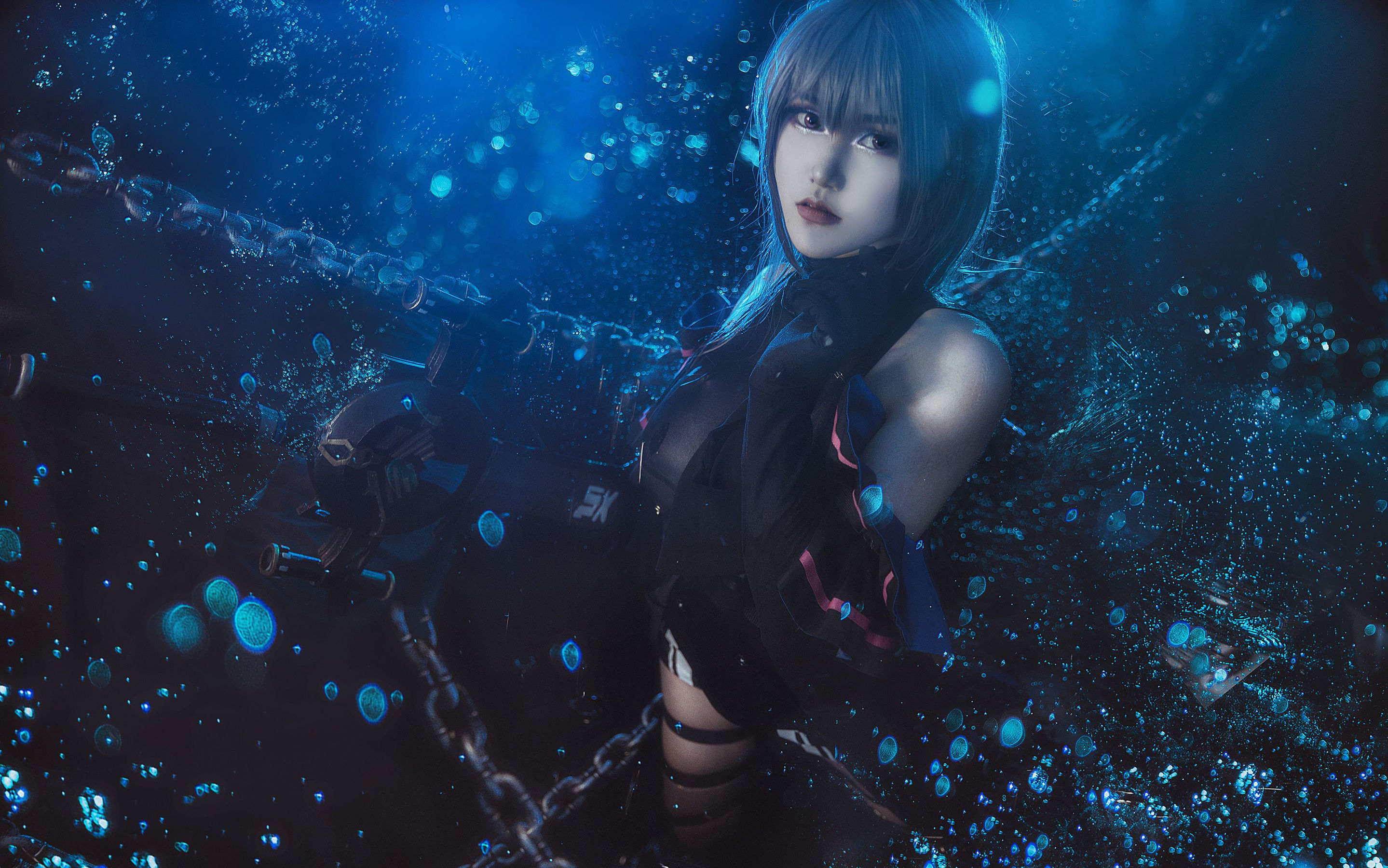 COS Welfare] Weibo Cute Girl Lan Xiao Yi KiKi - Arknights Ghost Shark