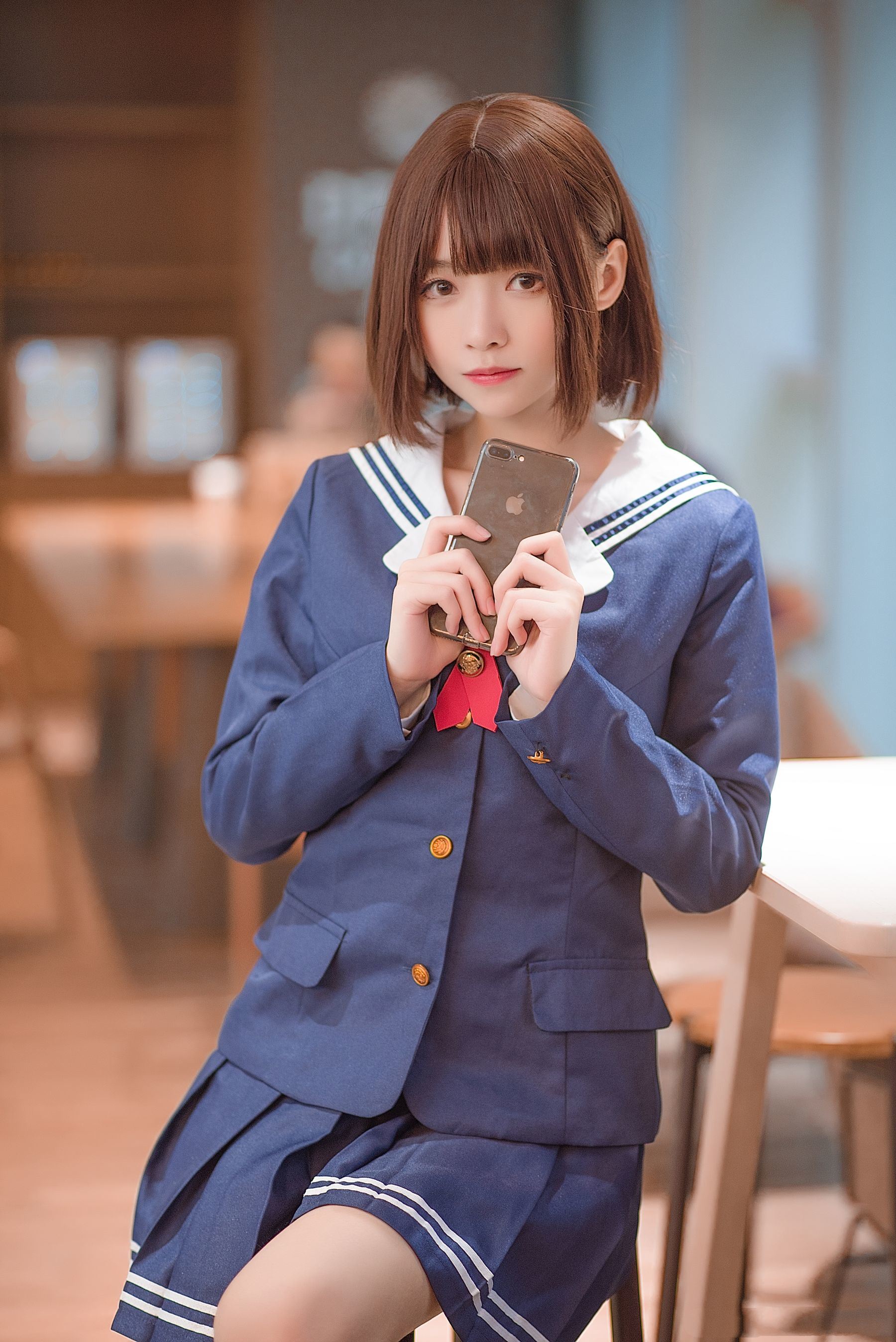 COS福利] 動漫博主大大卷卷小卷 - 加藤惠校服
