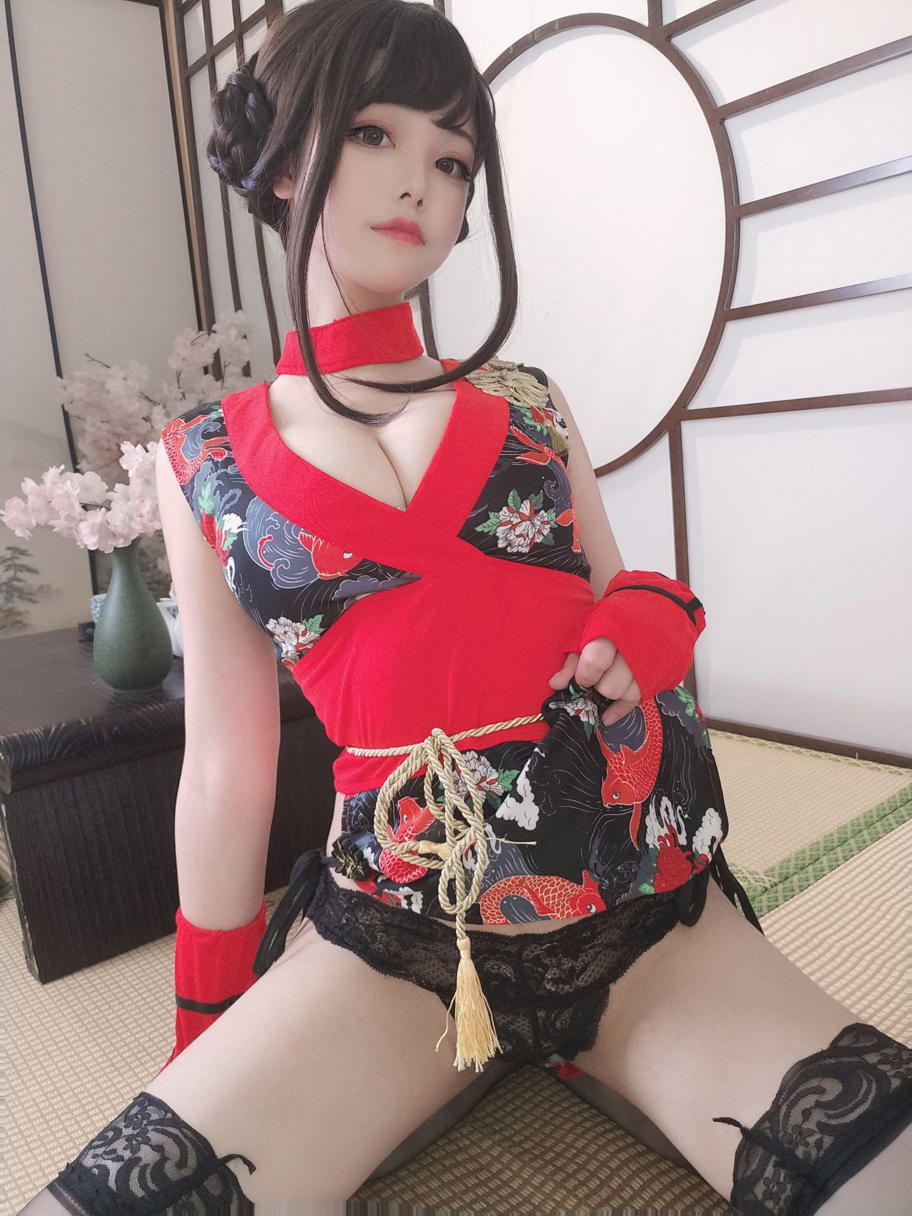 [COS福利] 萌系小姐姐蜜汁猫裘 - 红武士