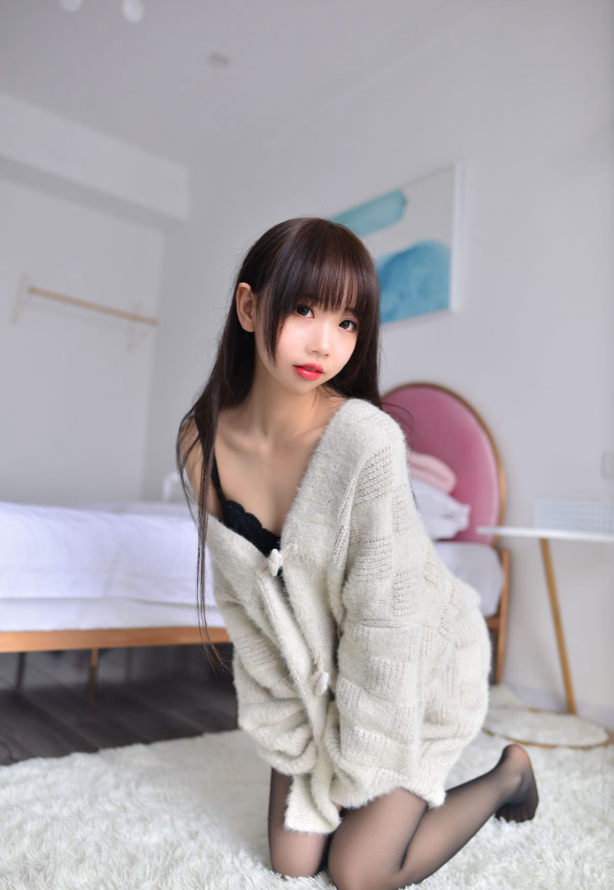 コスプレ美女 シュエキの超エロ黒ストッキング豊満美腿ストッキング玉足誘惑 高画質セット写真
