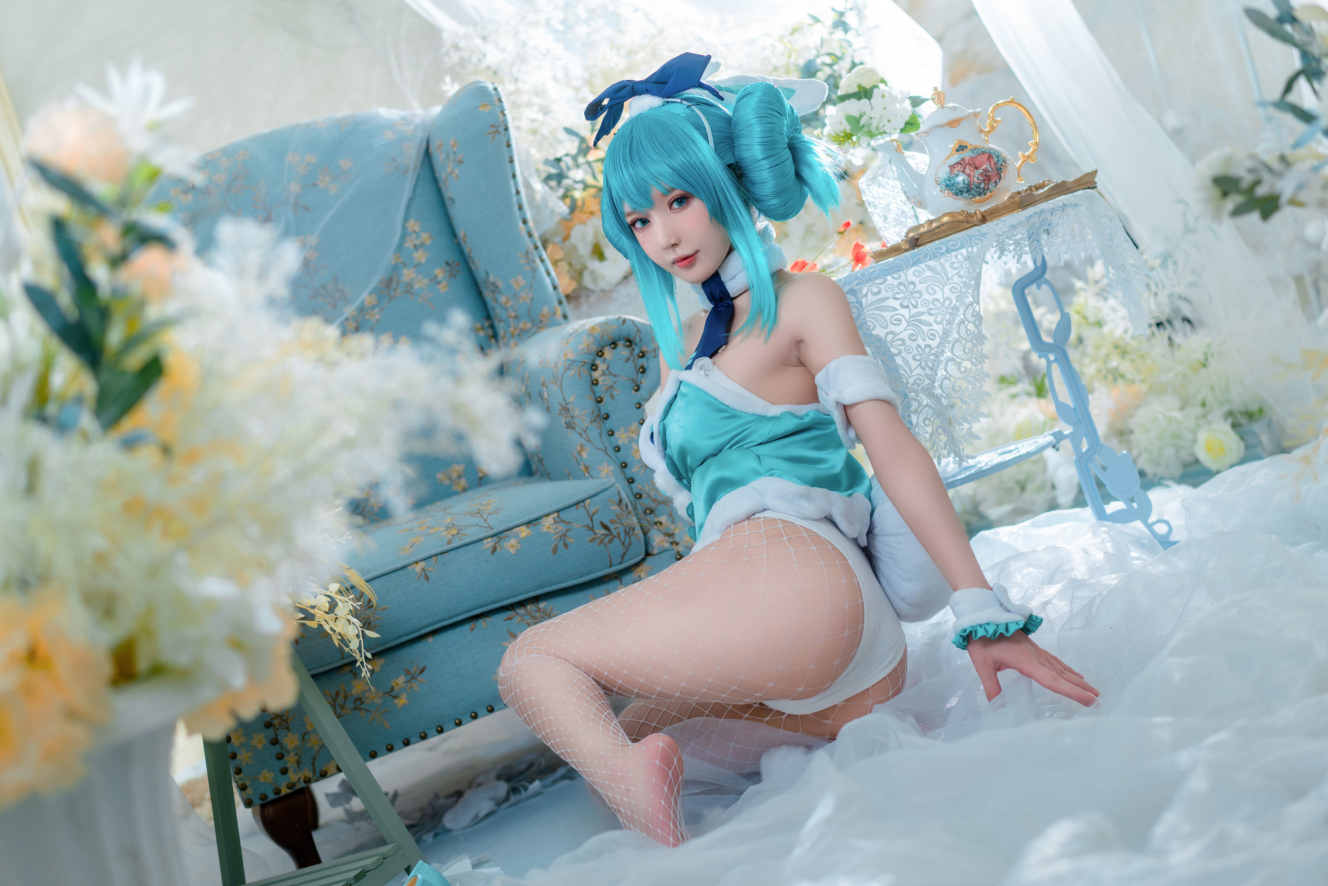 COS Lợi ích] Blogger anime A Bao cũng là Thỏ Nương - White Rabbit Miku