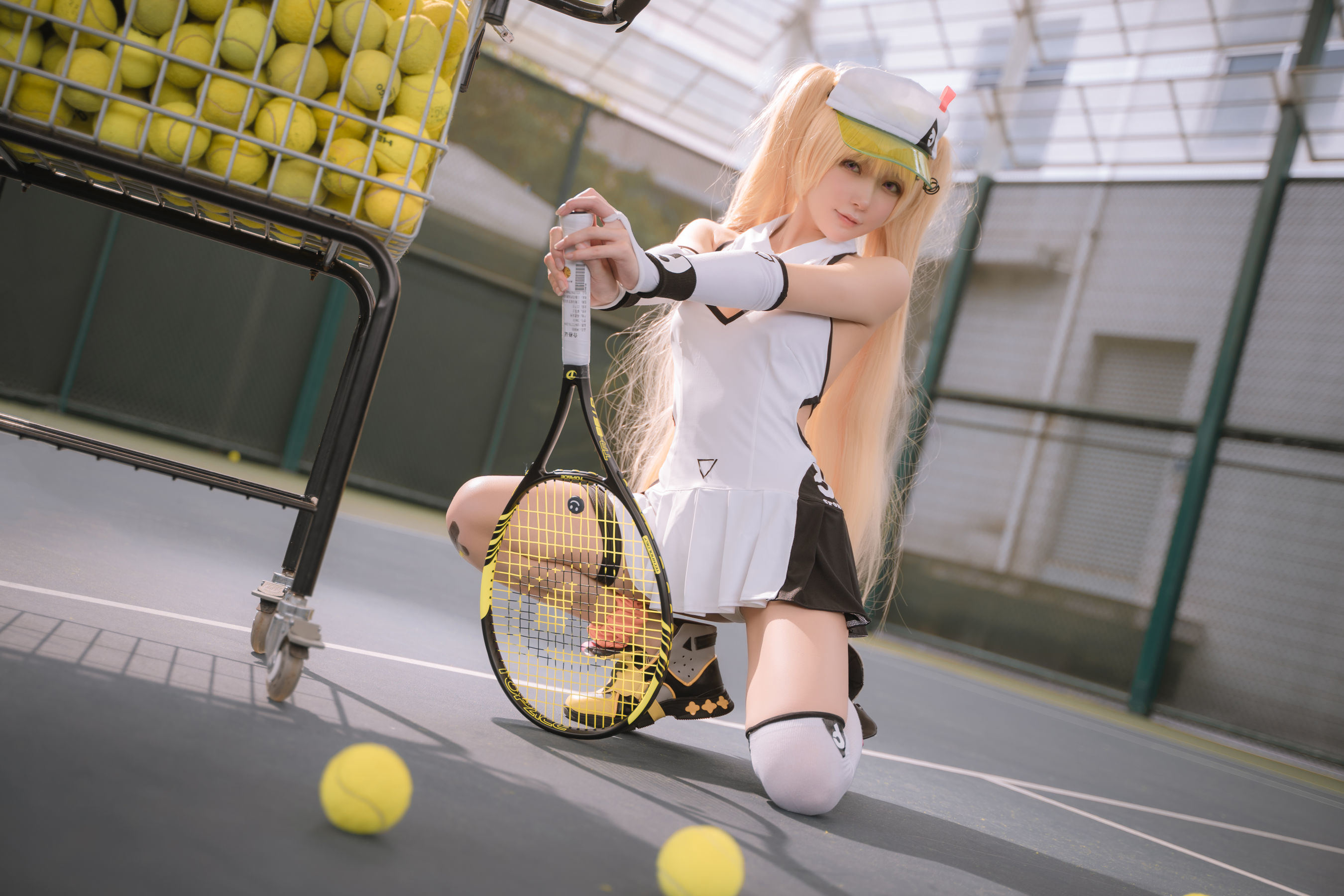 Cosplay Welfare] Anime Blogger A Bao is also a Bunny Girl - Becky Tennis Outfit