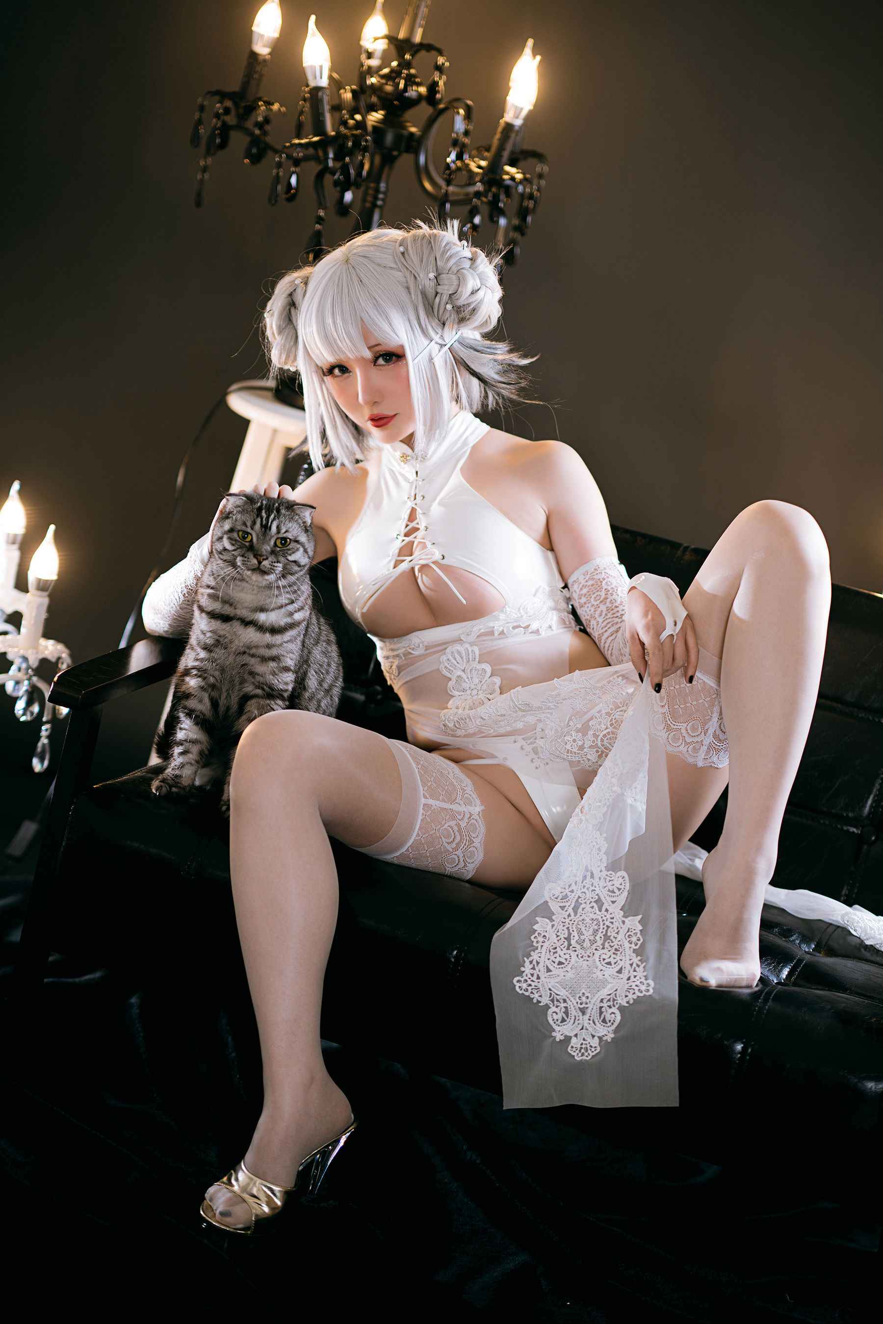COS Phúc Lợi] Coser tiểu thư Tinh Chi Trì Trì - Bạch Cẩu Gâu Kỳ Bào