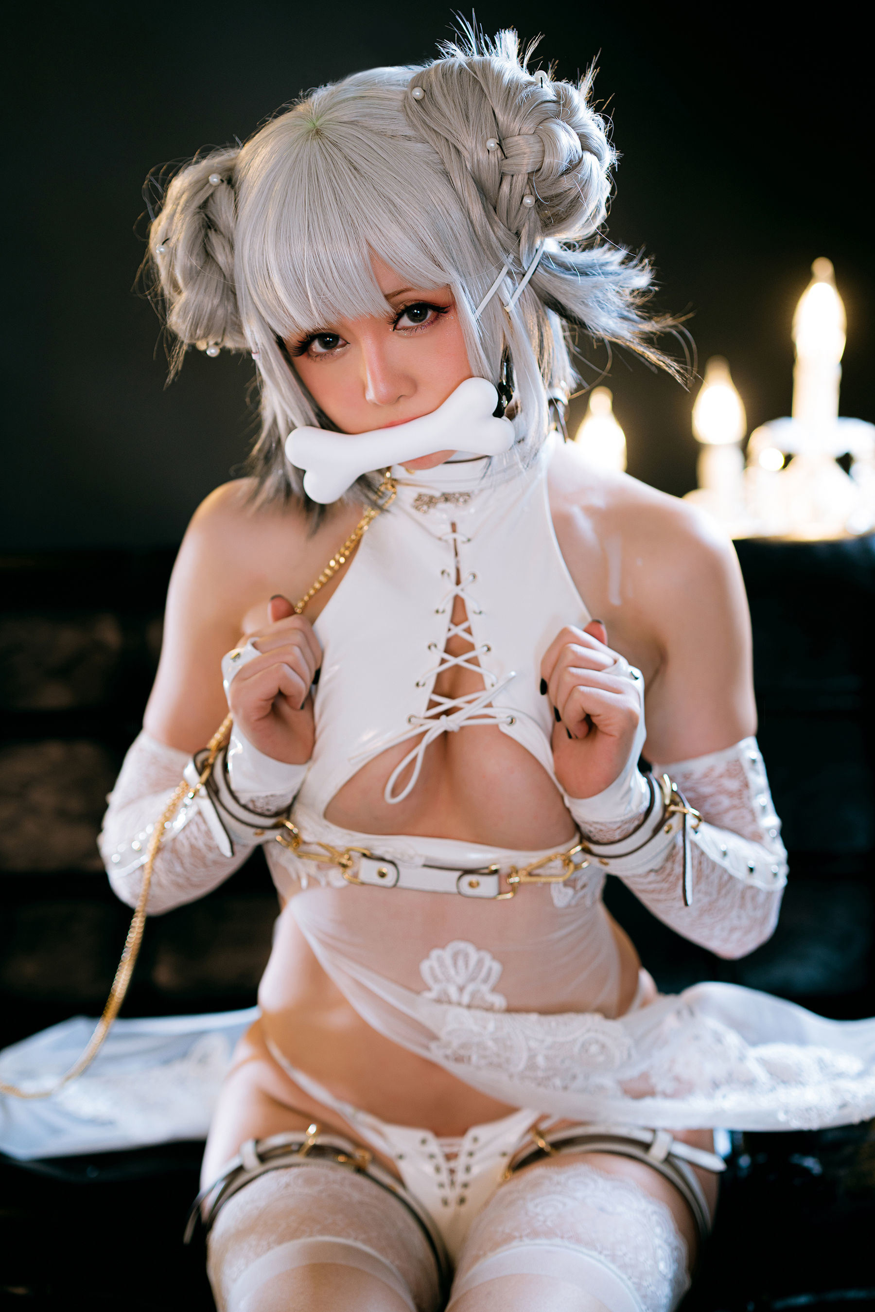 コスプレ福利] Coserお嬢さん星之ちち - 白狗こう 旗袍