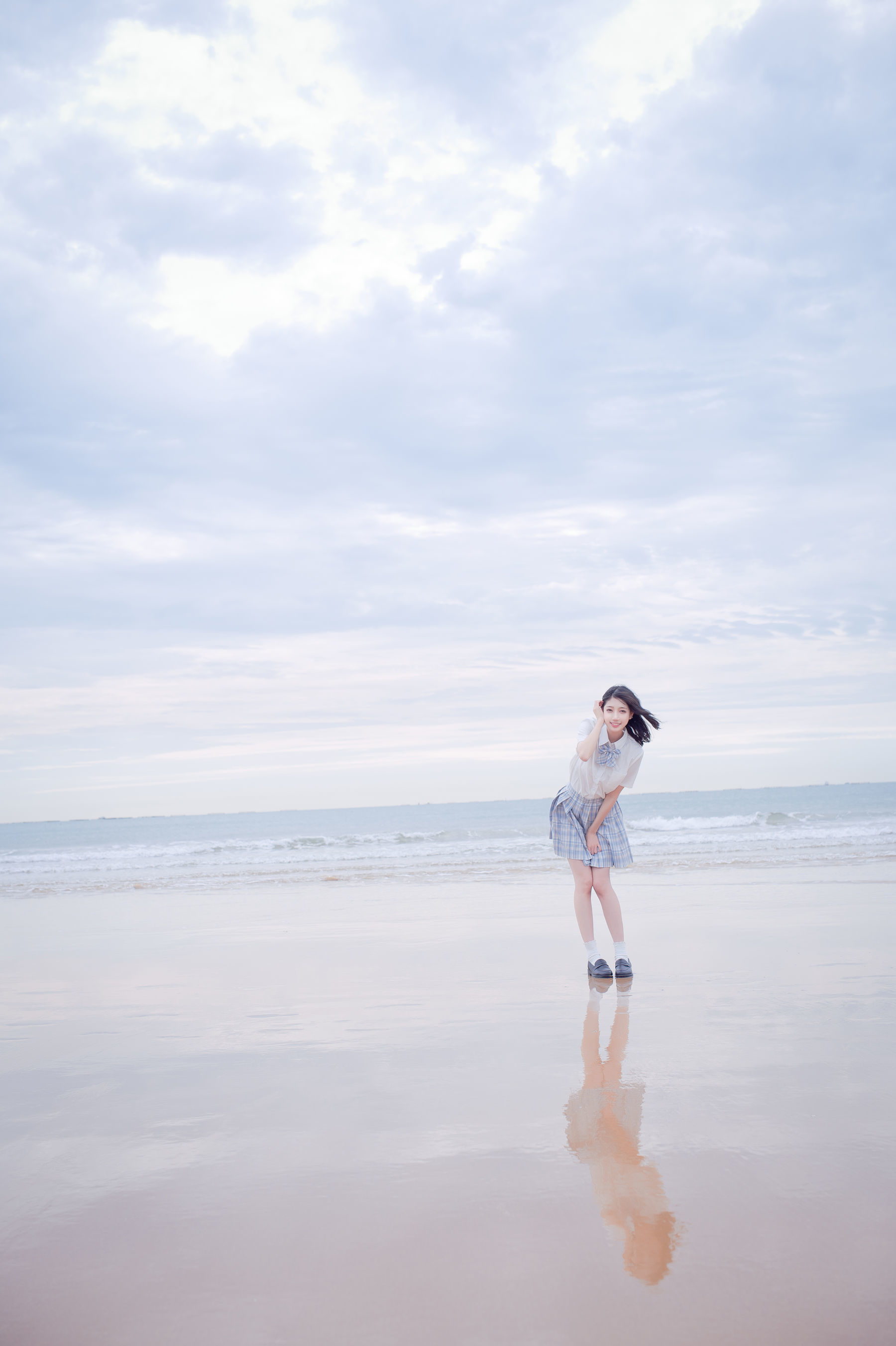 COS福利] 周叽是可愛兔兔 - 海邊JK