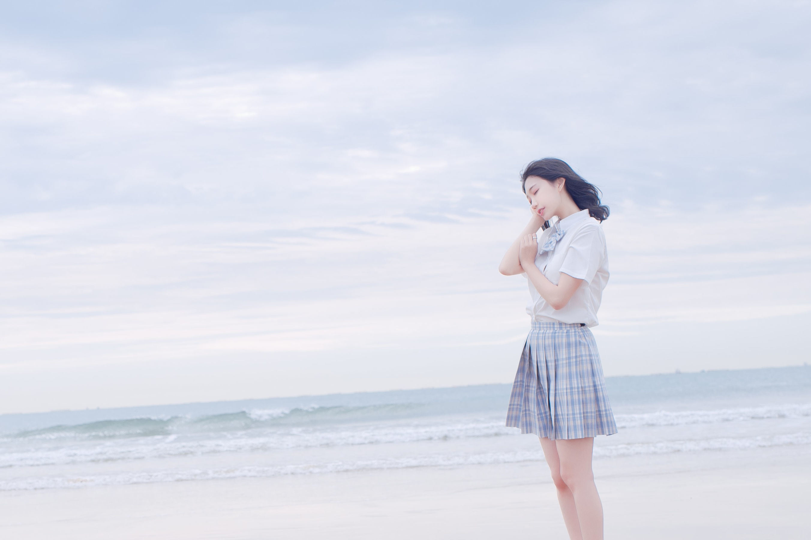 COS福利] 周叽是可愛兔兔 - 海邊JK