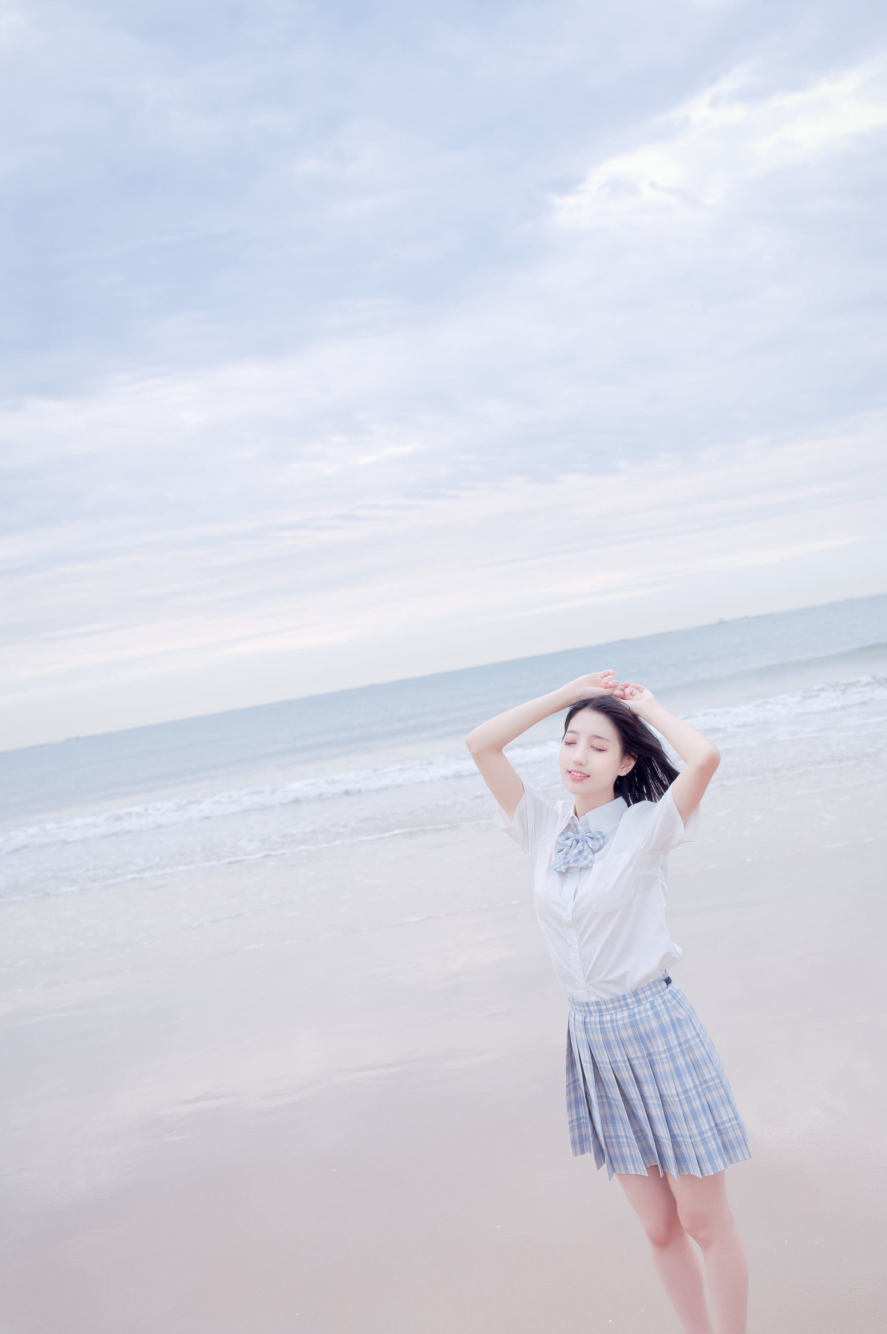 COS福利] 周叽是可愛兔兔 - 海邊JK