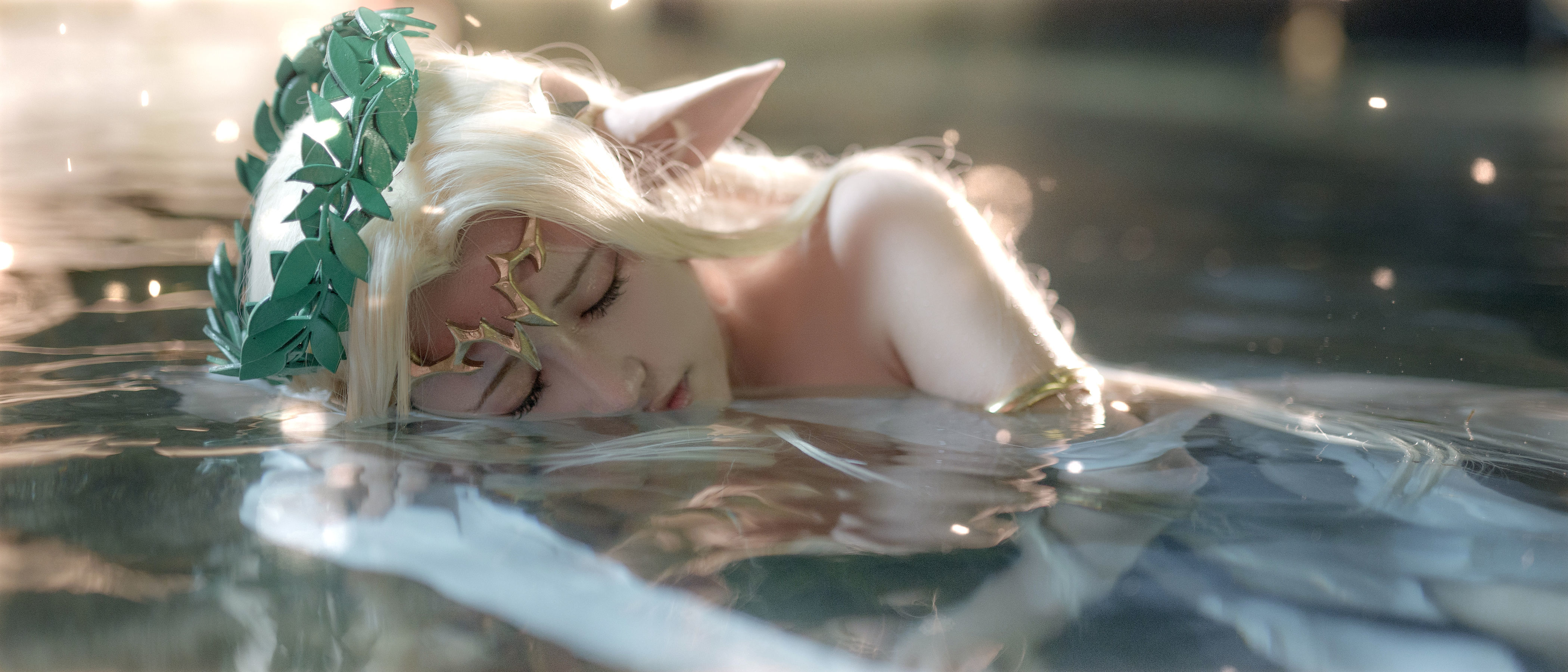 コスプレ福利] 一笑芳香沁写真 - 黒獣白エルフ
