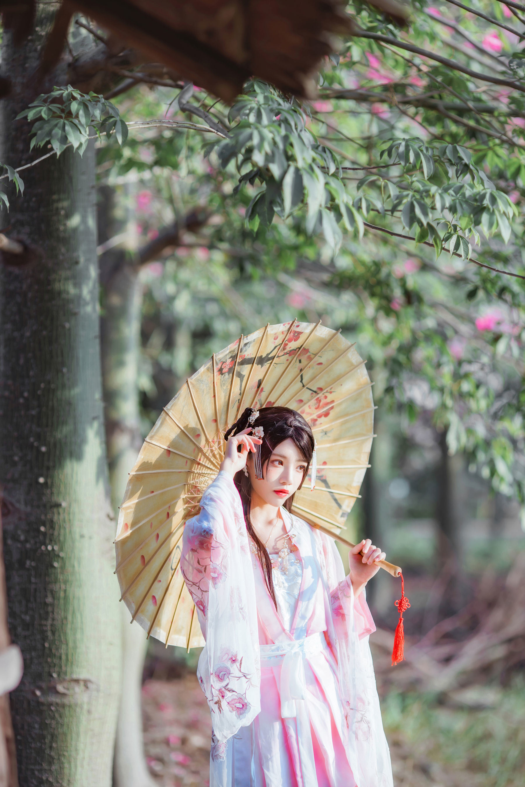 コスプレ福利] 桜桃喵 - 優しい漢服の桃花