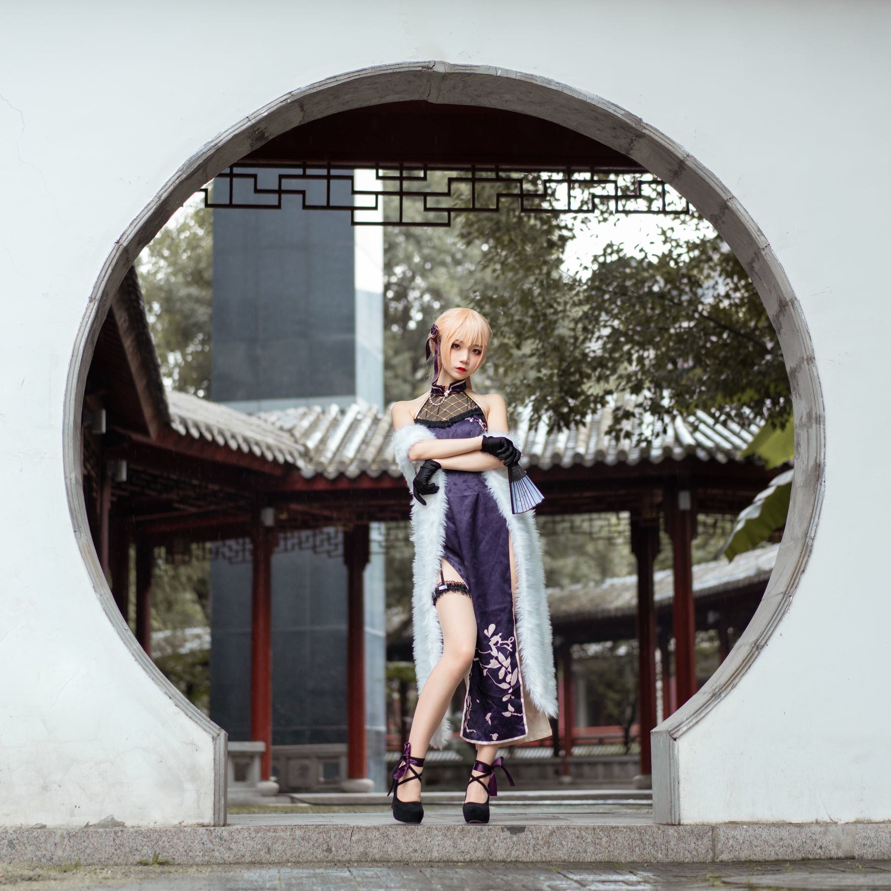 [COS福利] 清纯少女五更百鬼 - OTS-14旗袍